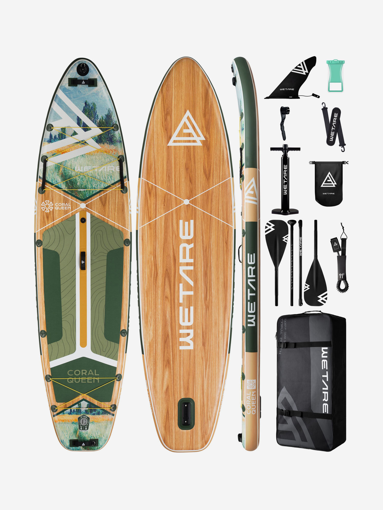 Надувная двухслойная SUP-доска WETARE Coral Queen GREEN 11'6" 350*88*15 см, сапборд, Зеленый
Надувная двухслойная SUP-доска WETARE Coral Queen GREEN 11'6" 350*88*15 см, сапборд, Зеленый