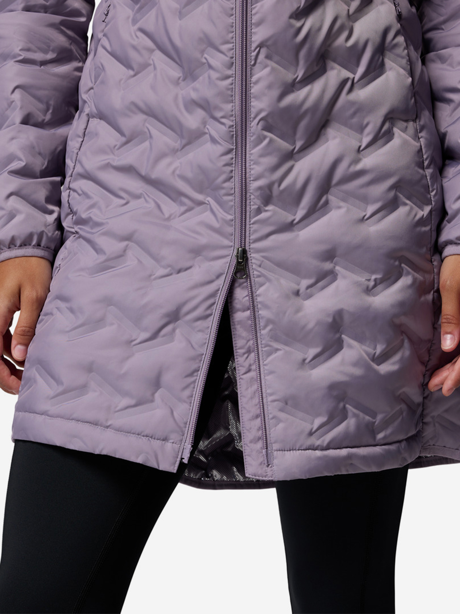 фото Пуховик женский columbia delta ridge ii long down jacket, розовый