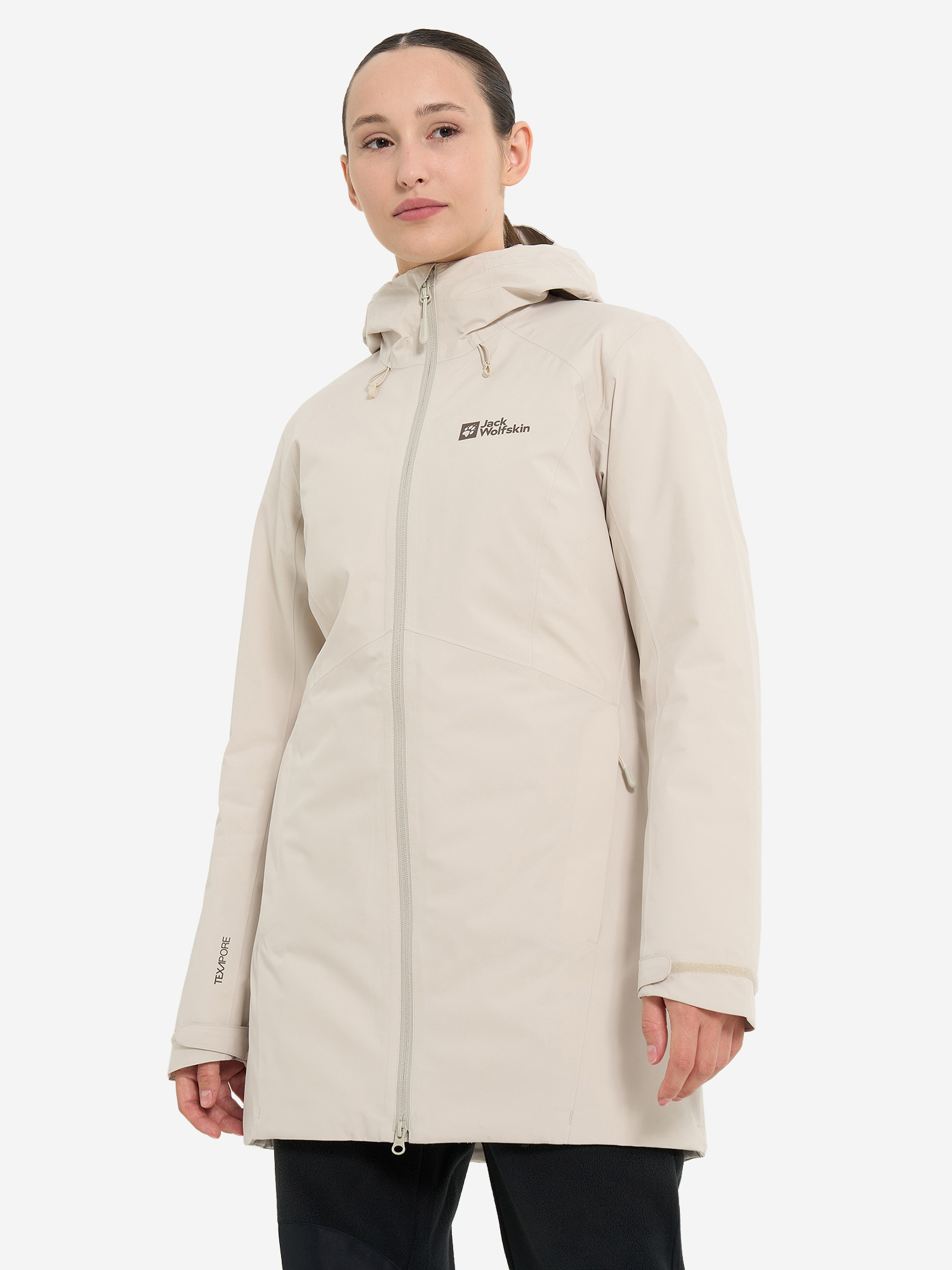 фото Куртка утепленная женская jack wolfskin heidelstein, бежевый