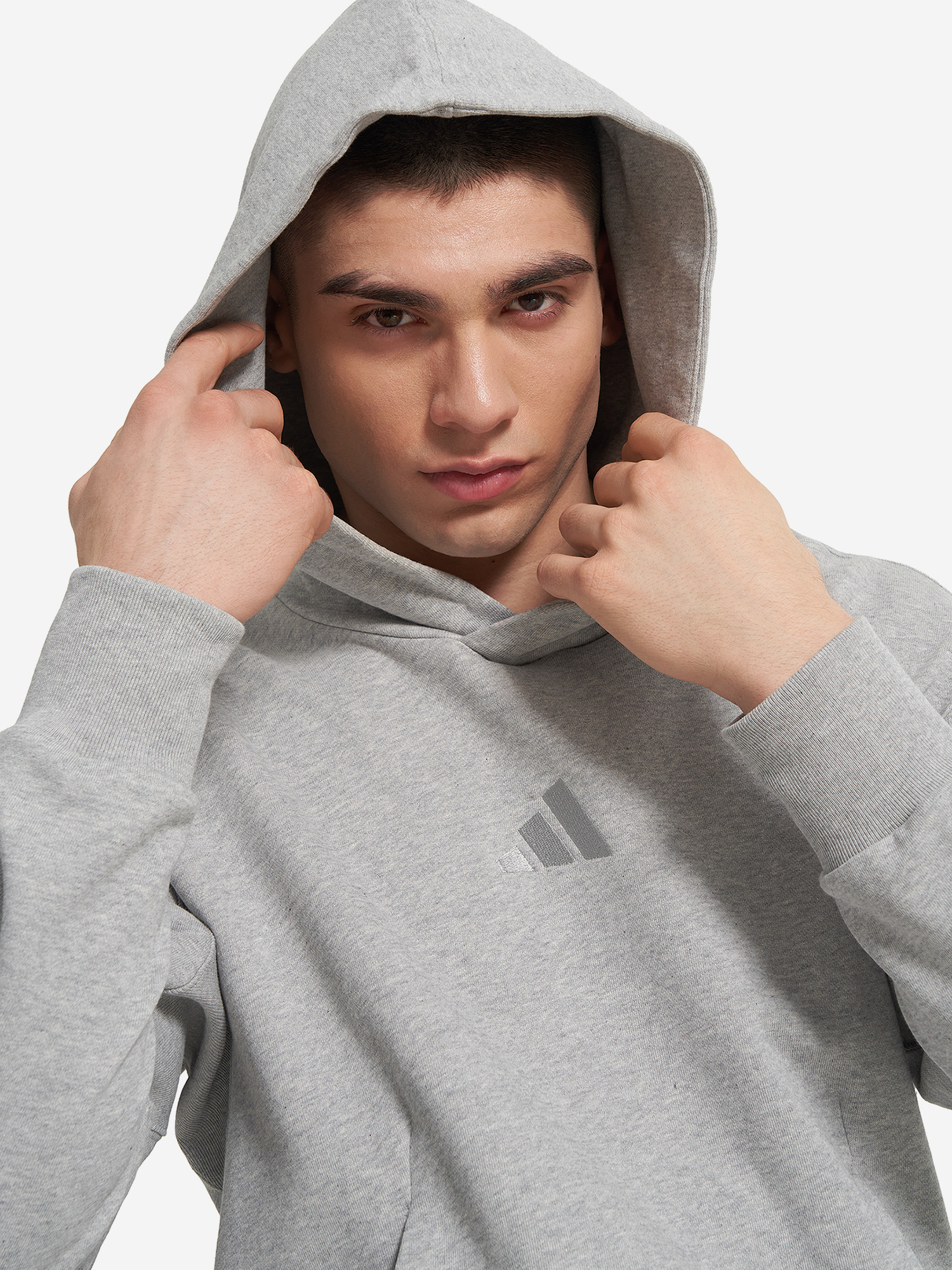 фото Худи мужское adidas, серый