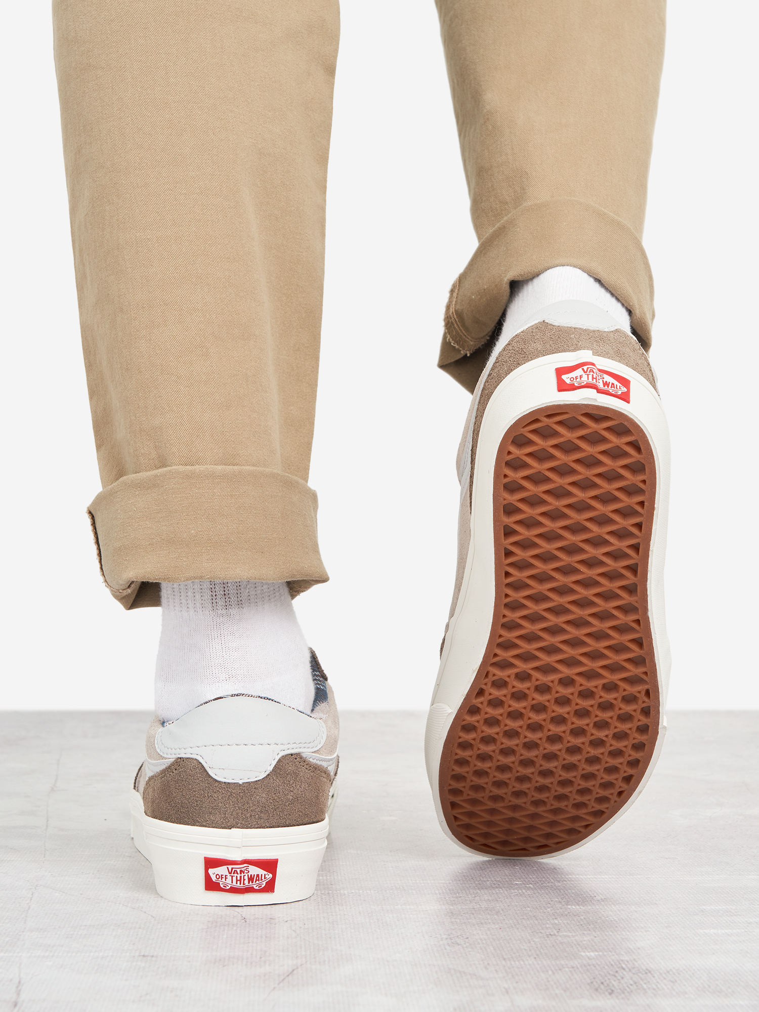 фото Кеды женские vans brooklyn ls, коричневый