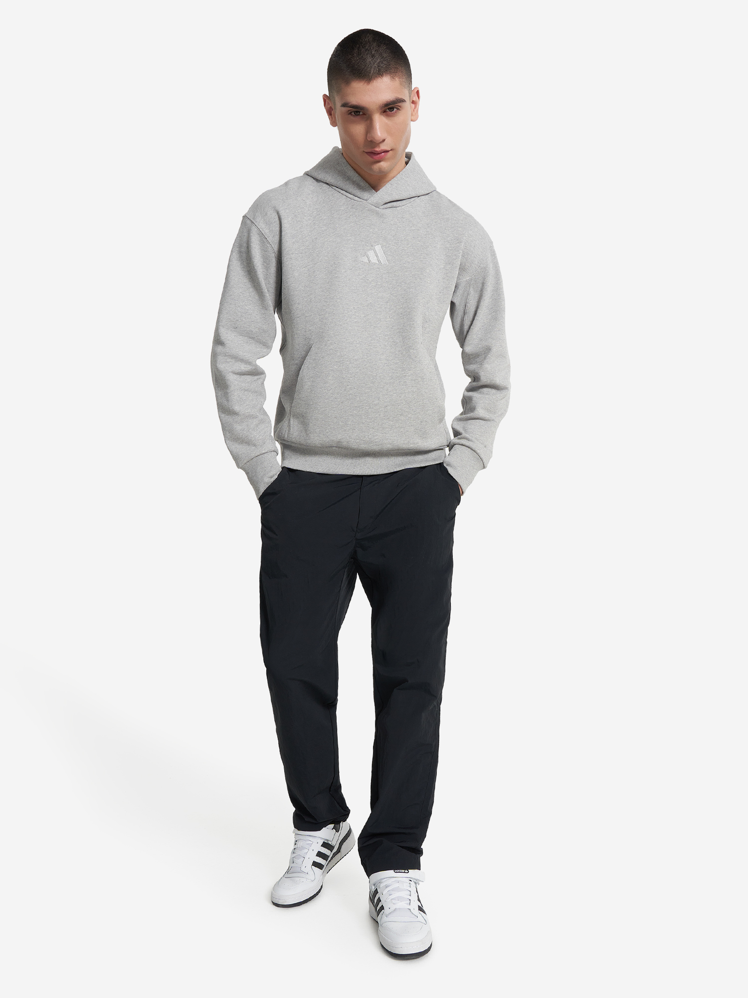 фото Худи мужское adidas, серый