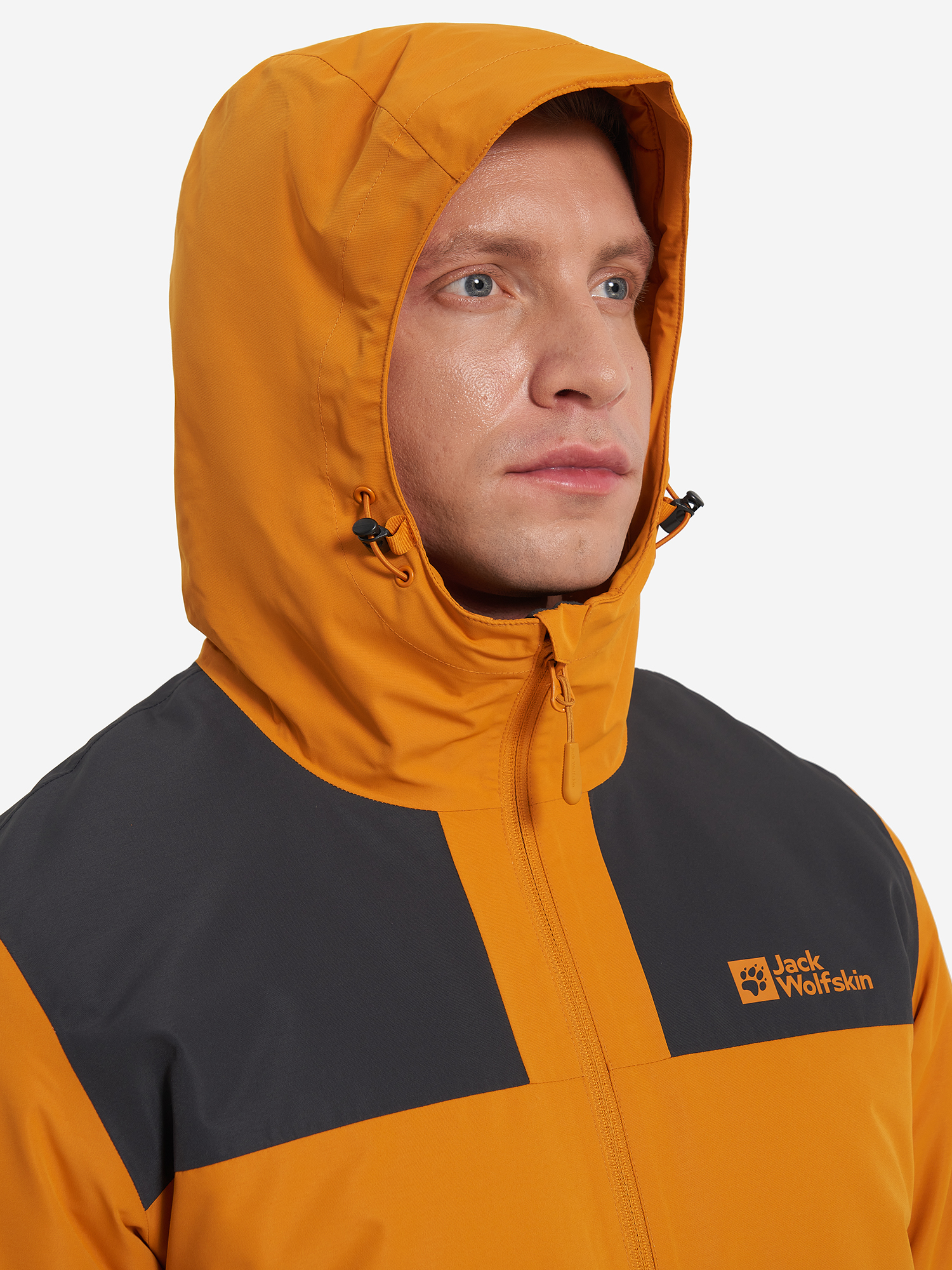 фото Куртка утепленная мужская jack wolfskin jasper, оранжевый