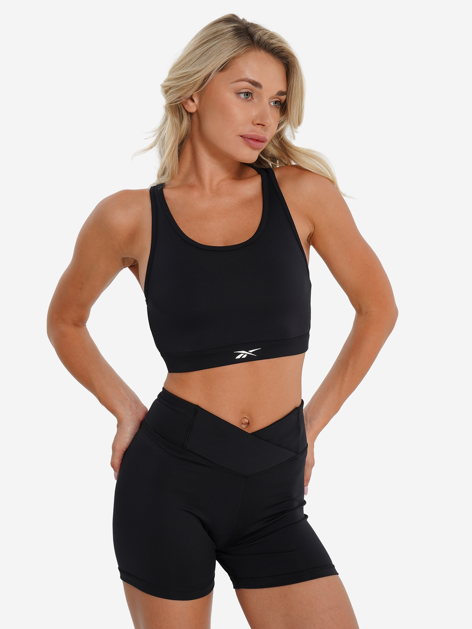 фото Топ бра спортивный reebok tulip core, черный