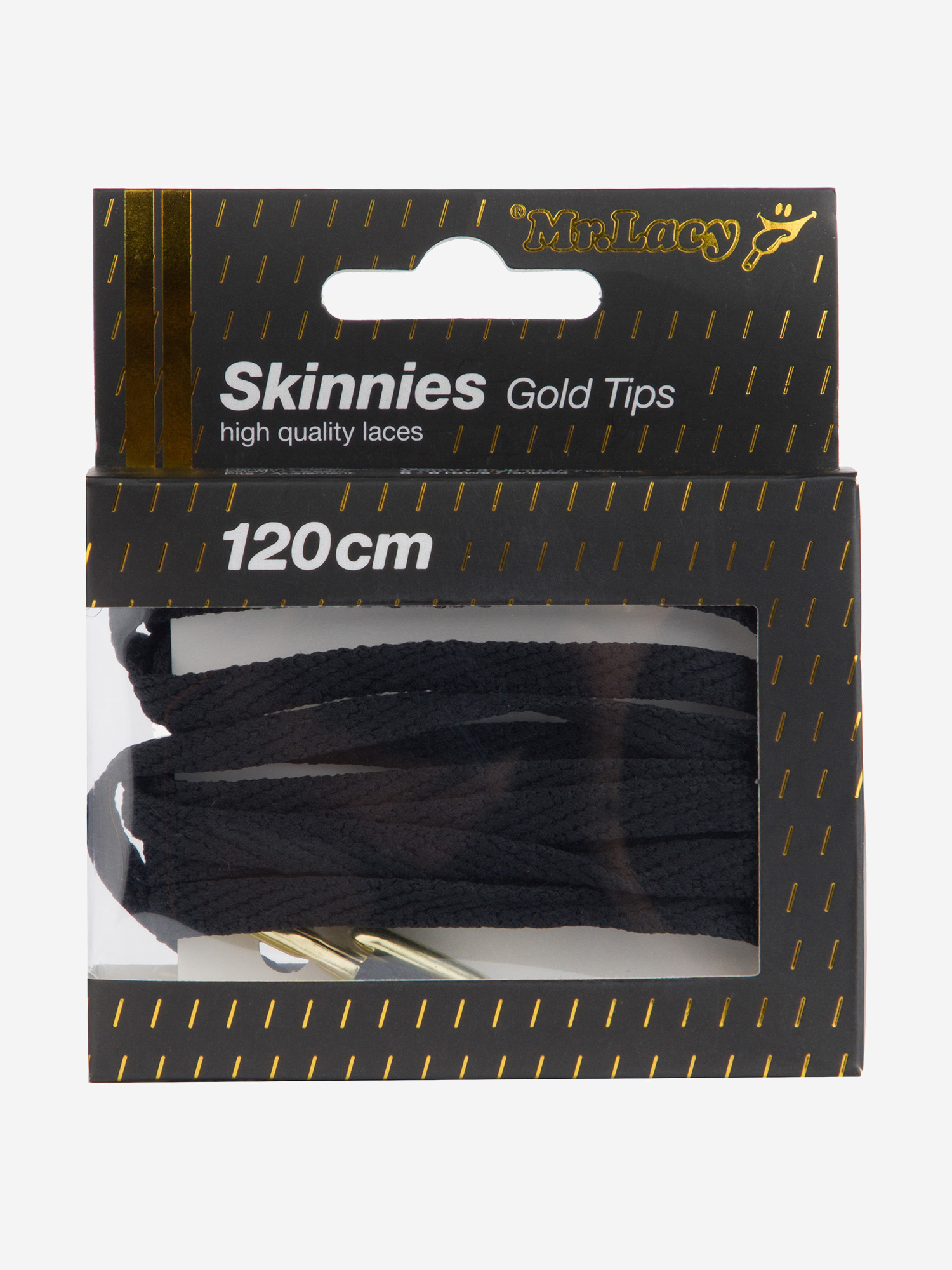 фото Шнурки mr. lacy gold rush - skinnies, черный