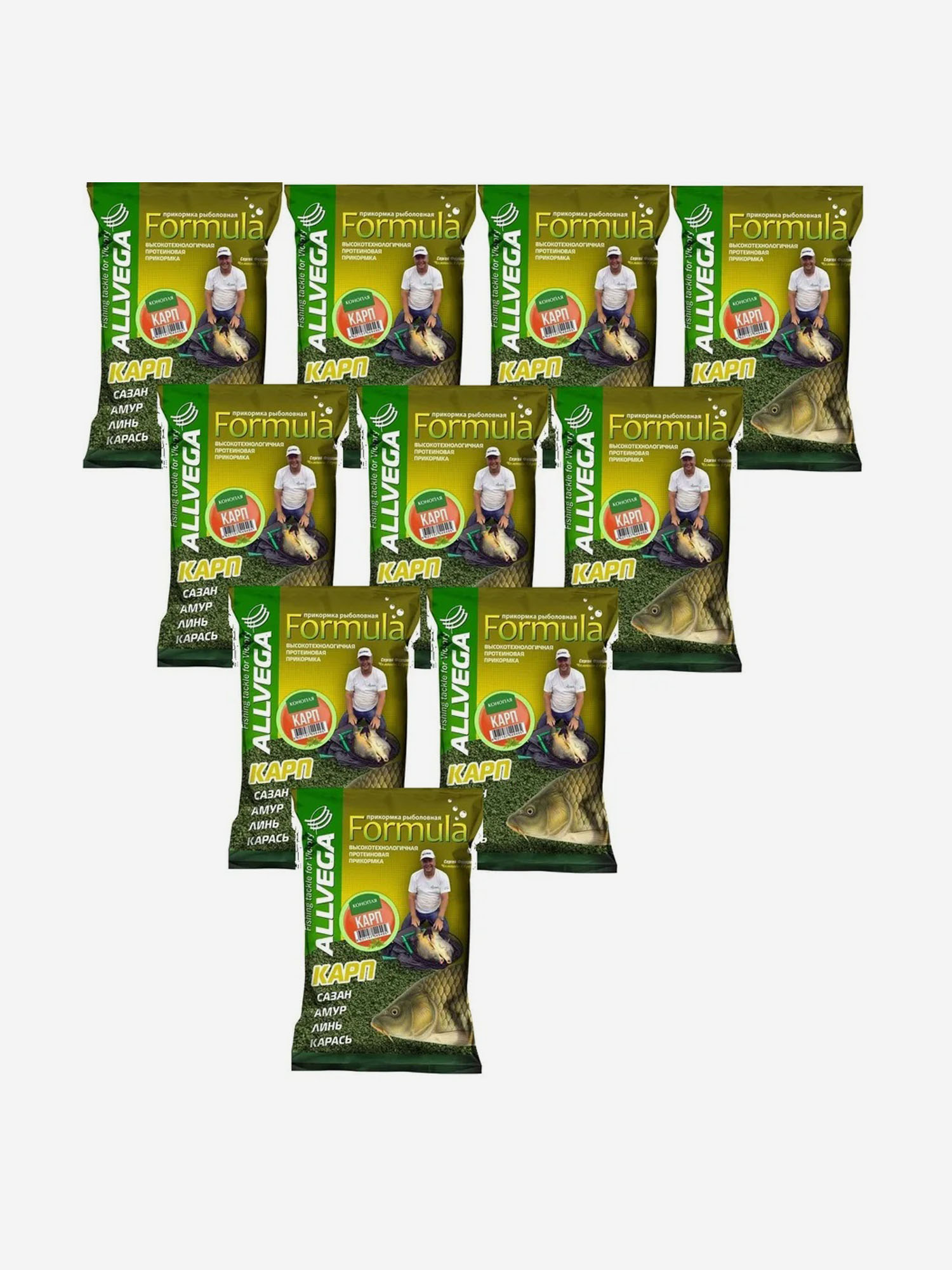 Прикормка натуральная ALLVEGA "Formula Carp Hemp" 0,9кг (КАРП КОНОПЛЯ) 10 пакетов по 0,9 кг., Коричневый
Прикормка натуральная ALLVEGA "Formula Carp Hemp" 0,9кг (КАРП КОНОПЛЯ) 10 пакетов по 0,9 кг., Коричневый