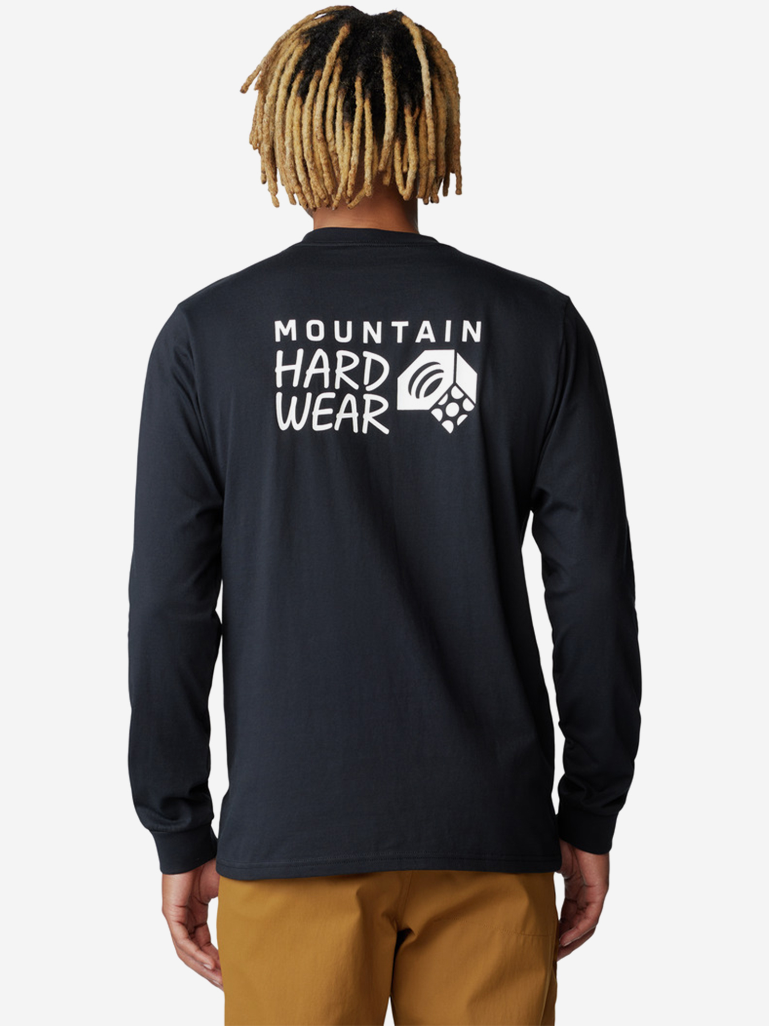 фото Лонгслив мужской mountain hardwear back logo, черный