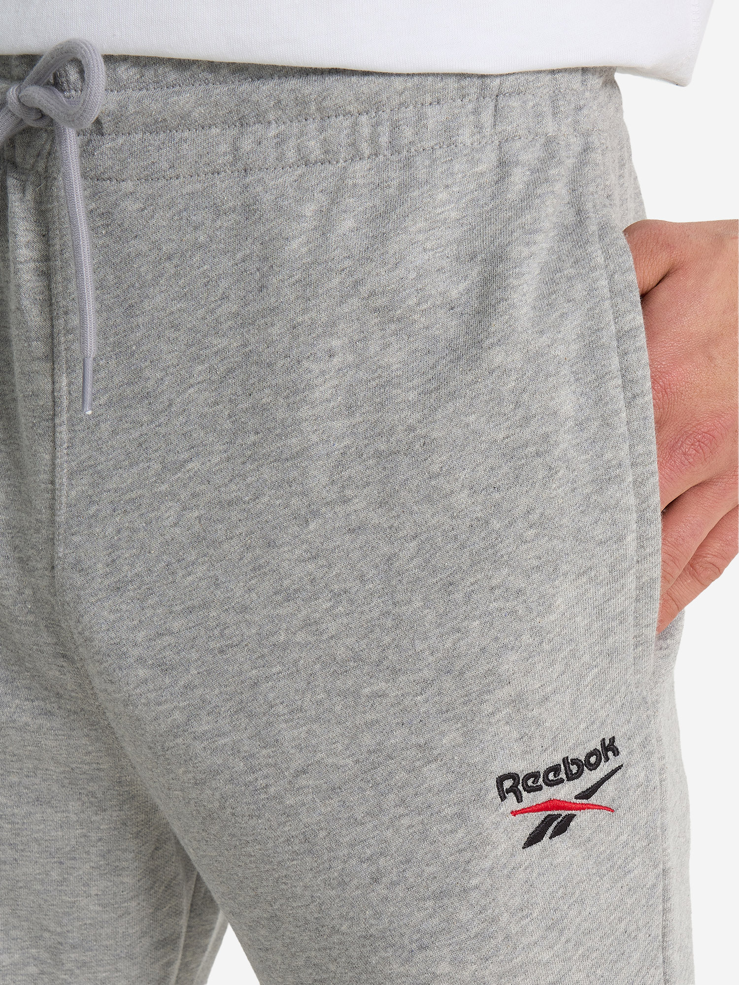 фото Брюки мужские reebok identity, серый