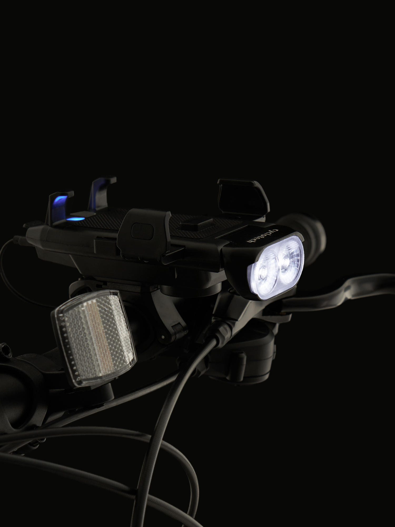 фото Фонарь велосипедный передний cyclotech ql-200 rm, черный