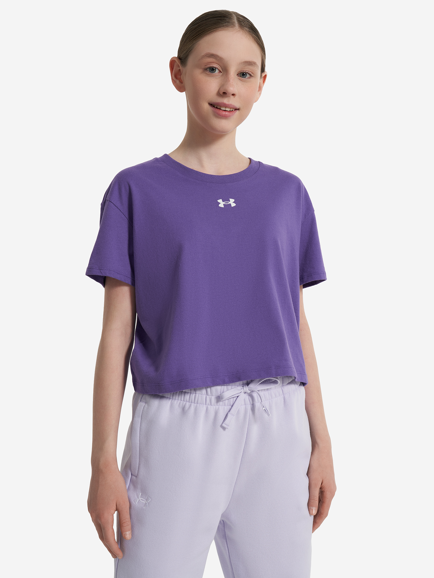 фото Футболка для девочек under armour, фиолетовый