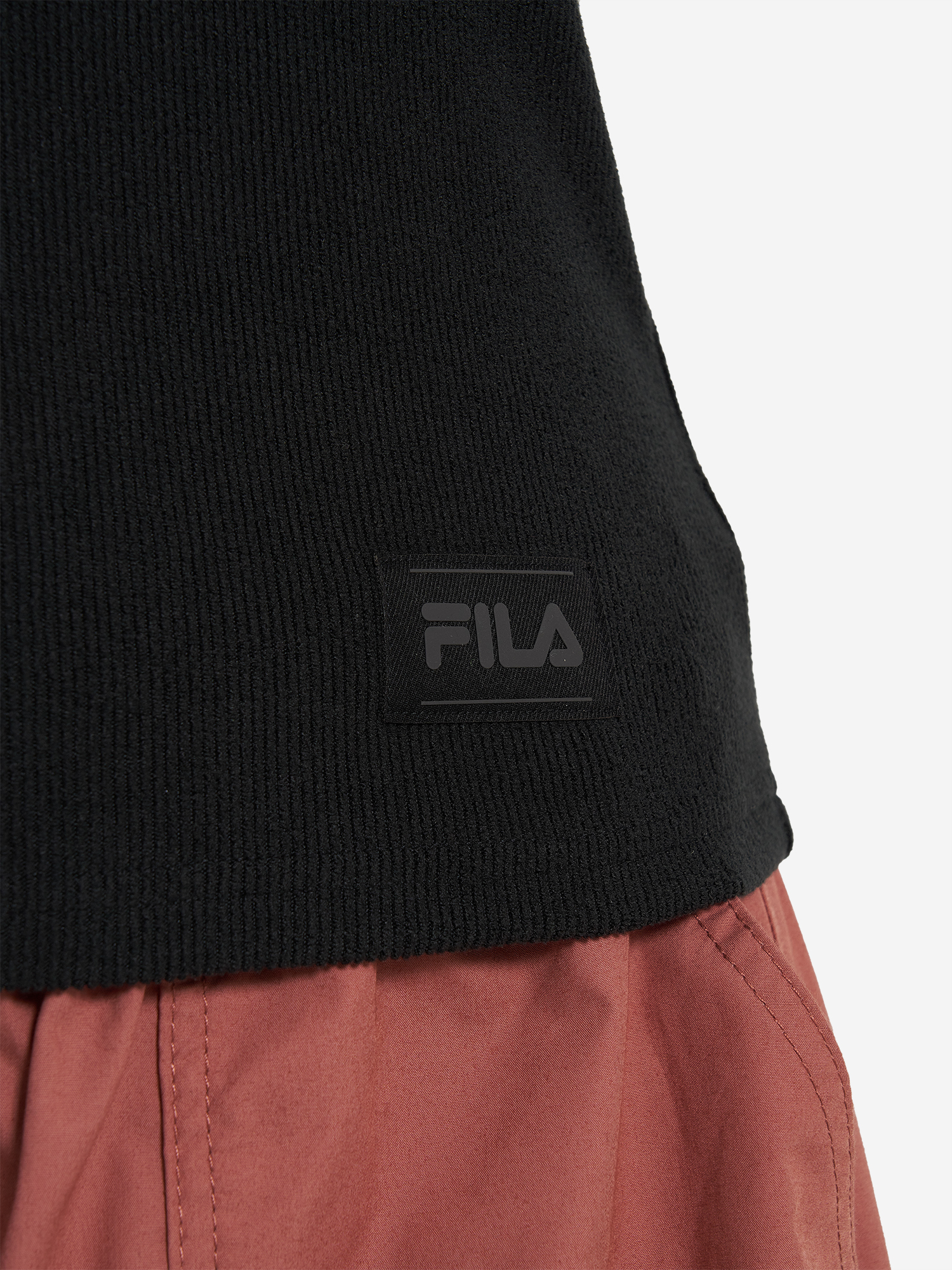 фото Лонгслив женский fila, черный