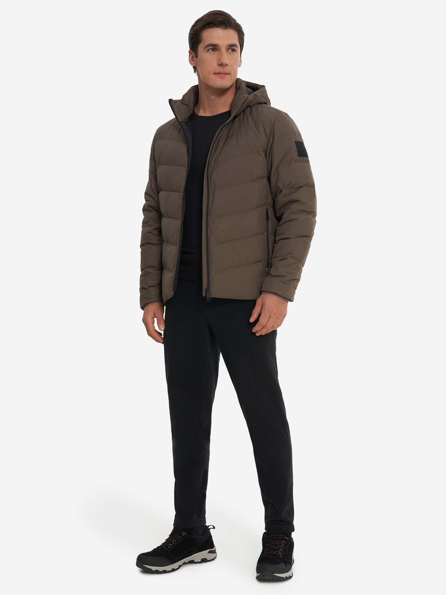 фото Пуховик мужской jack wolfskin colonius, коричневый