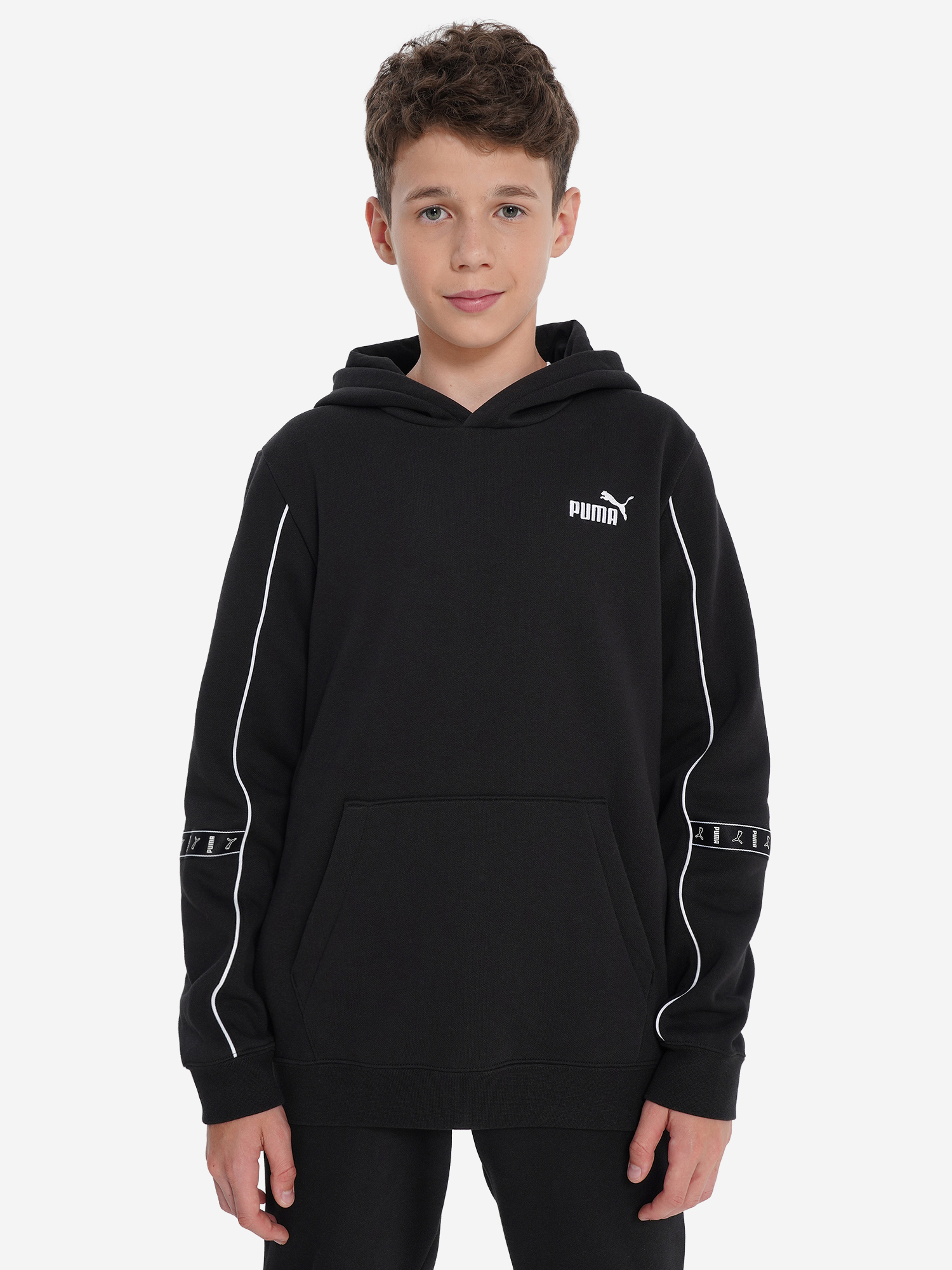 фото Худи для мальчиков puma ess tape, черный
