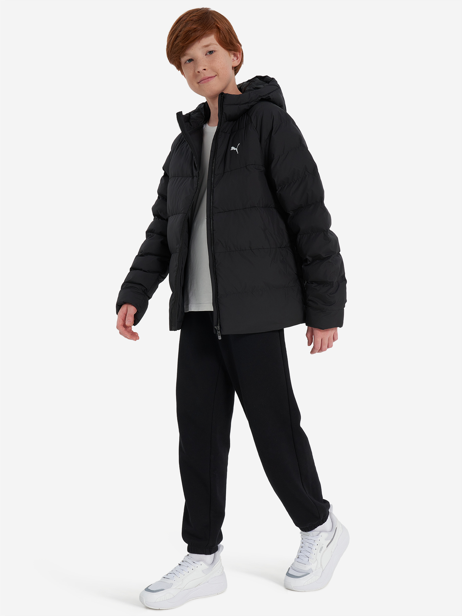 фото Пуховик для мальчиков puma, черный