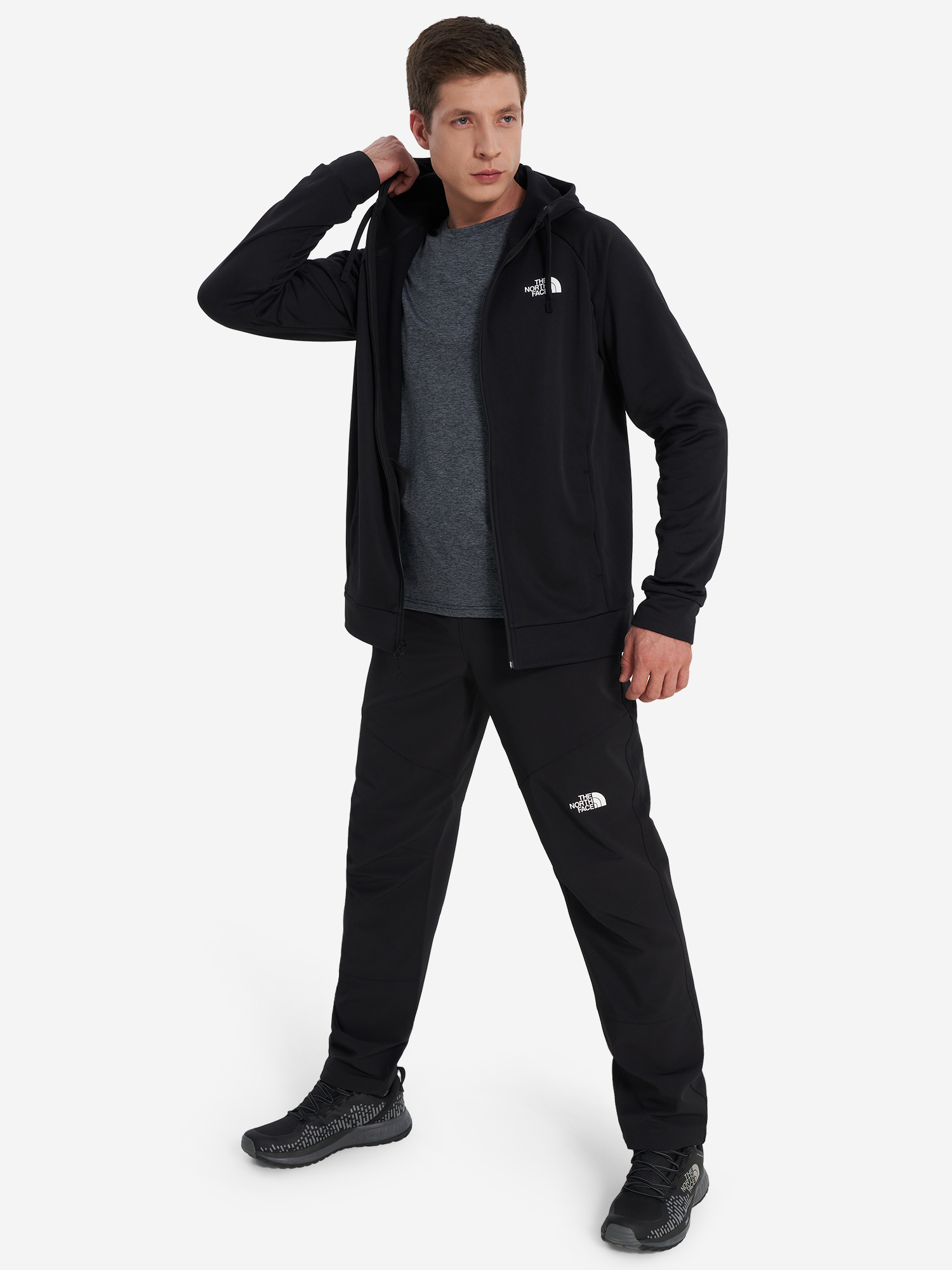 фото Толстовка мужская the north face reaxion 2.0, черный