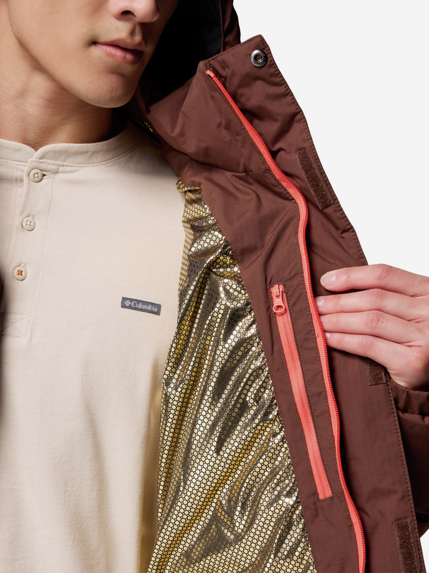 фото Куртка утепленная мужская columbia landroamer puffer jacket, коричневый