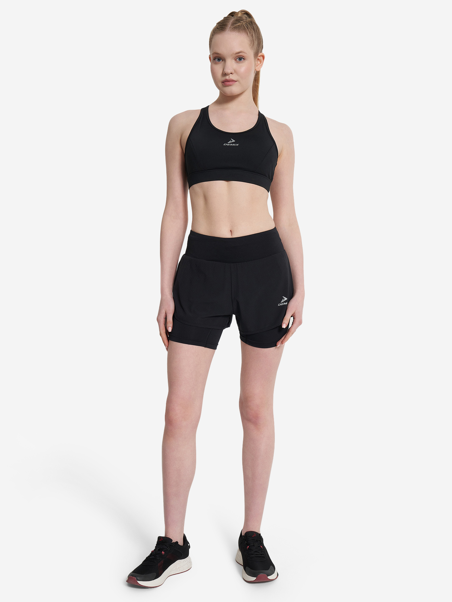 фото Топ бра спортивный demix activemove urban mesh back, черный