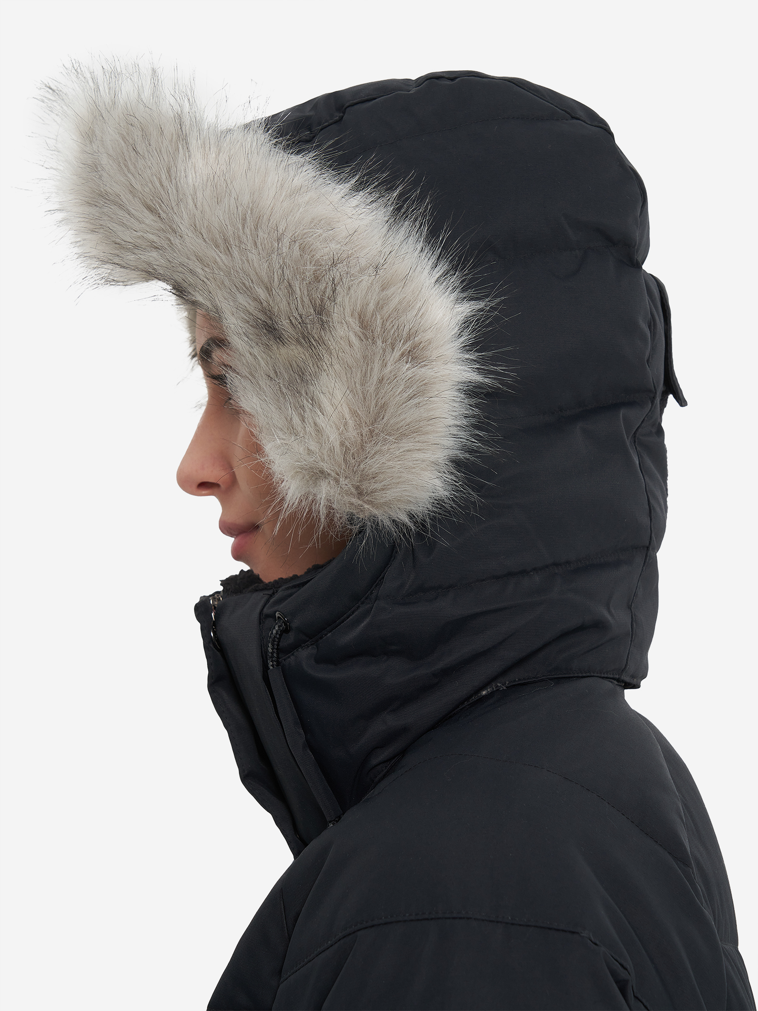 фото Пуховик женский columbia belle isle ii mid down jacket, черный