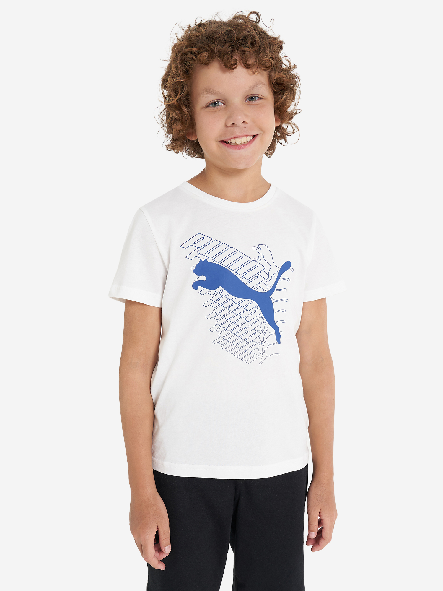 фото Футболка для мальчиков puma graphics cat, белый