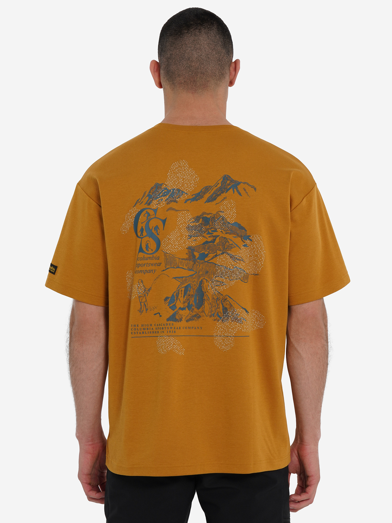 фото Футболка мужская columbia csc heritage graphic tee, желтый