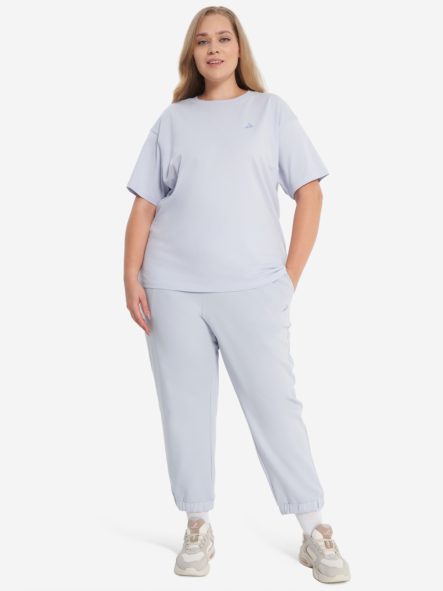 фото Футболка женская demix, plus size, фиолетовый