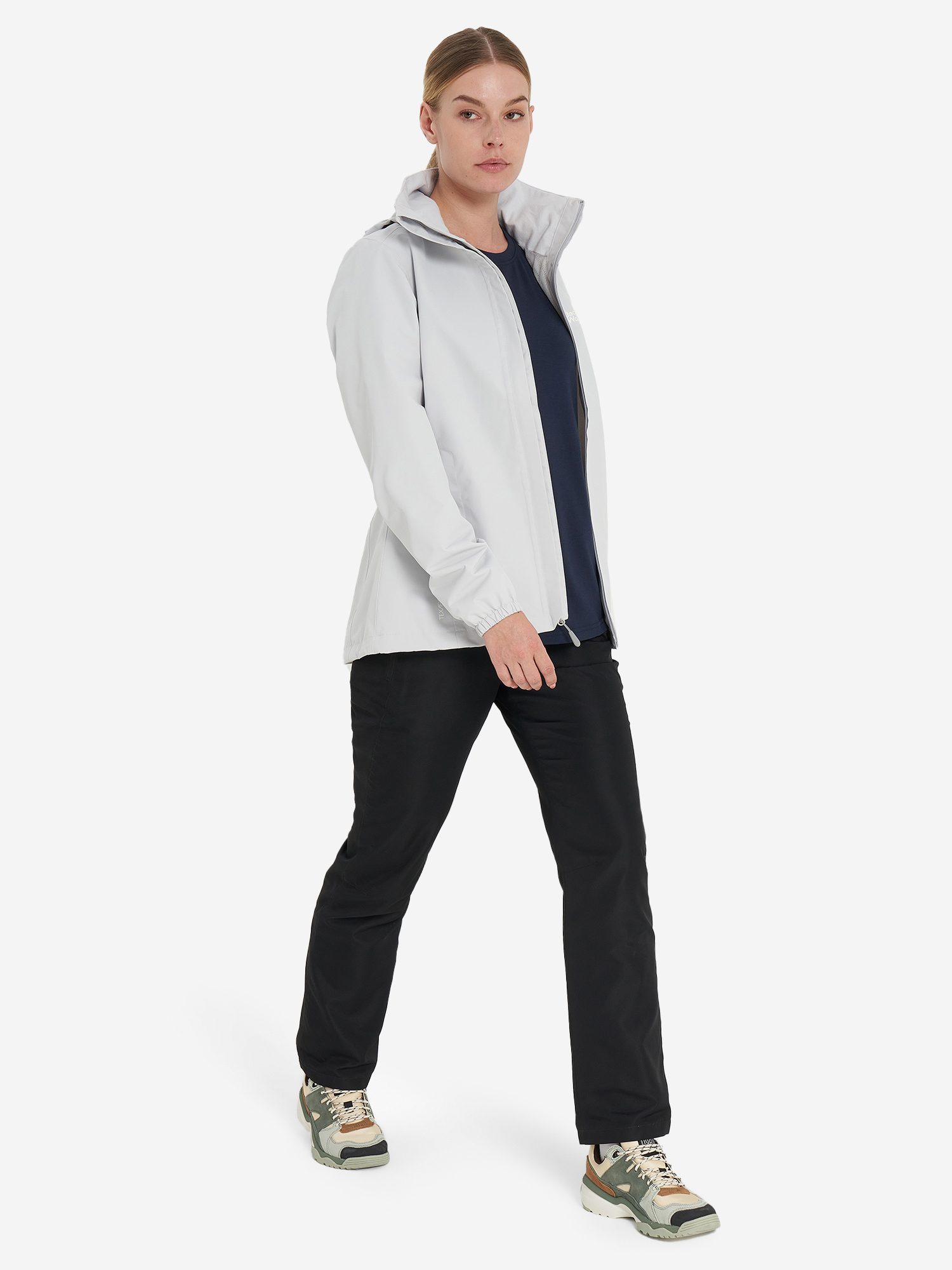 фото Куртка мембранная женская jack wolfskin stormy point, серый