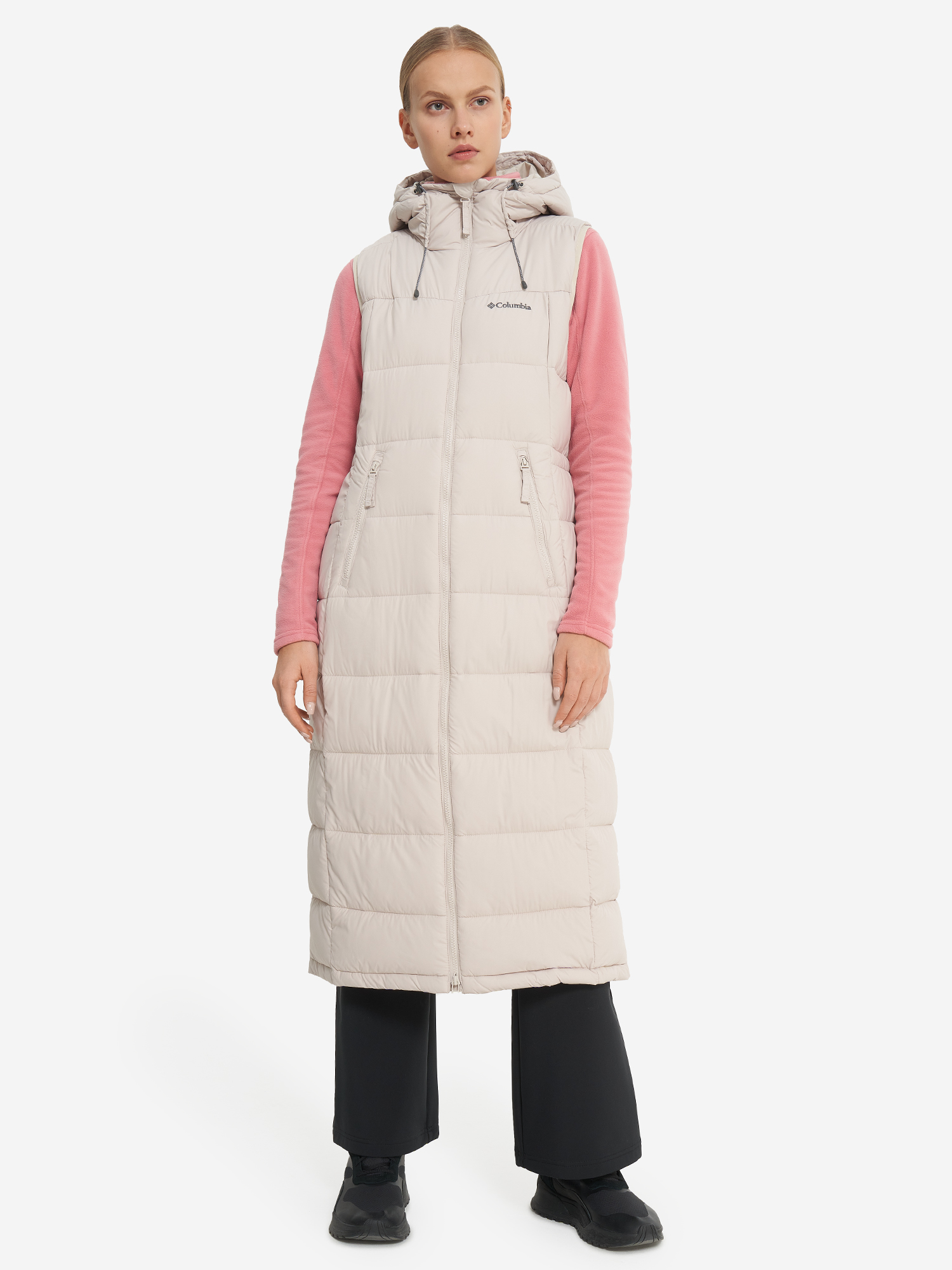 фото Жилет утепленный женский columbia pike lake long vest, бежевый