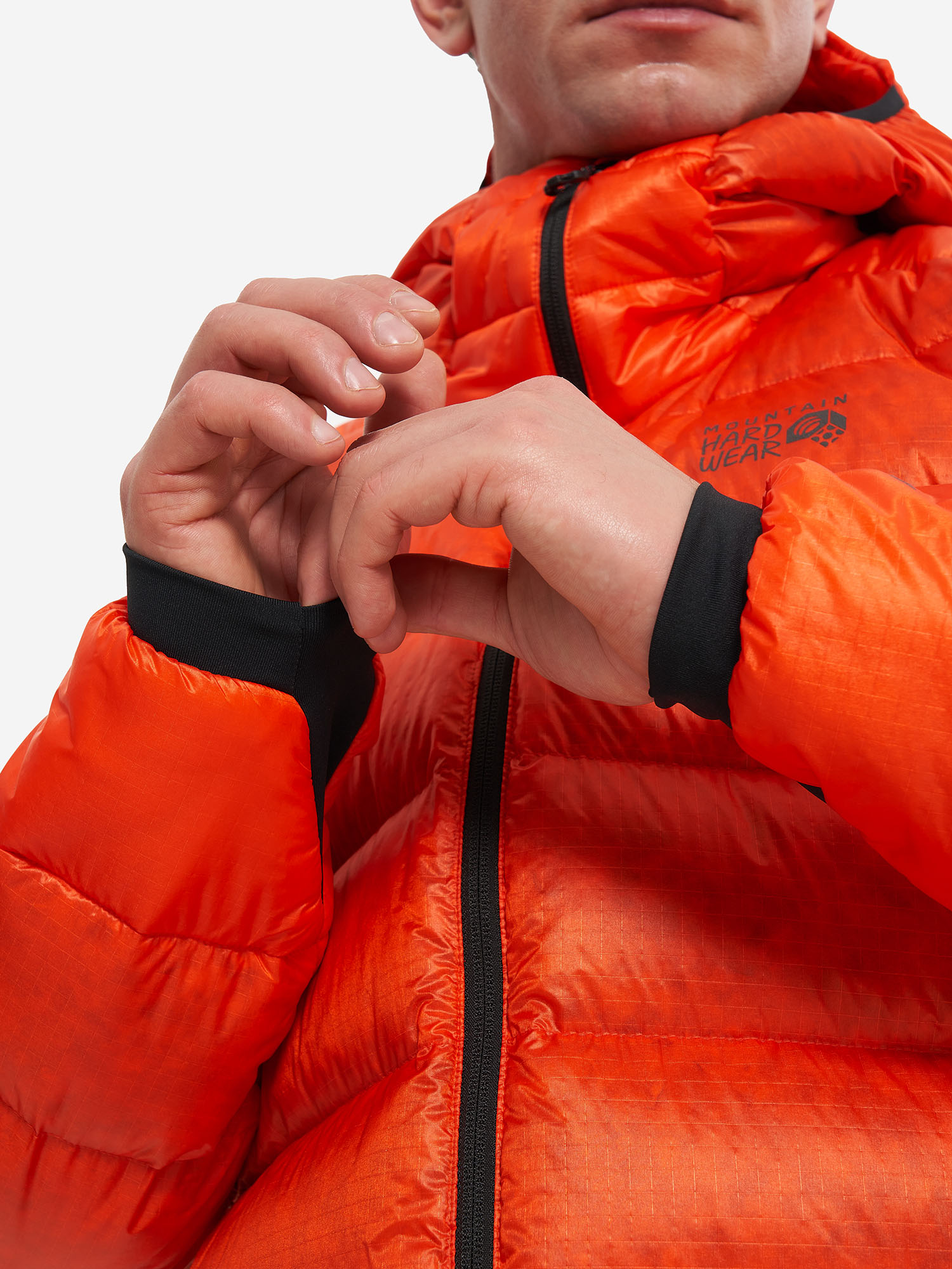 фото Пуховик мужской mountain hardwear phantom alpine, оранжевый