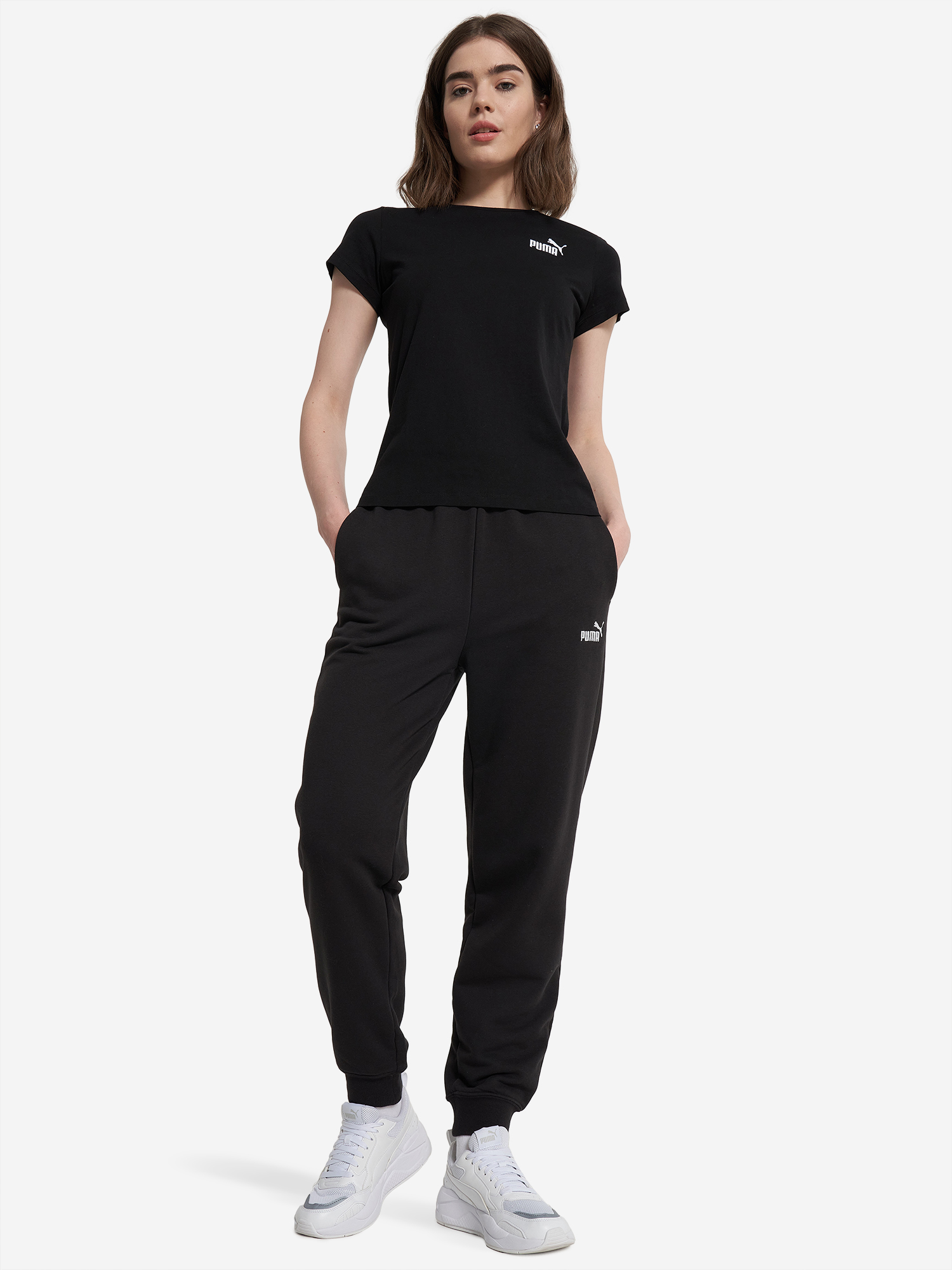 фото Брюки женские puma ess small no. 1 logo, черный