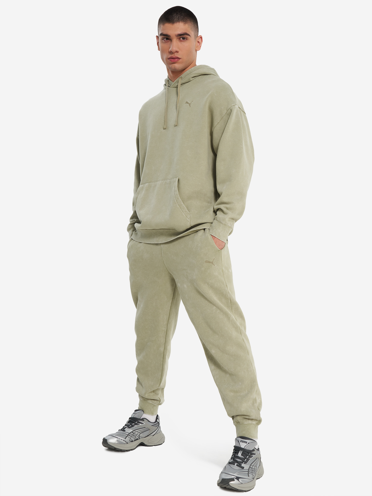 фото Худи мужское puma ess elevated, зеленый