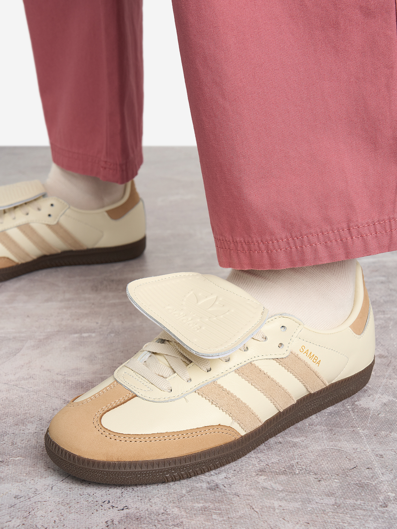 фото Кеды женские adidas samba, бежевый