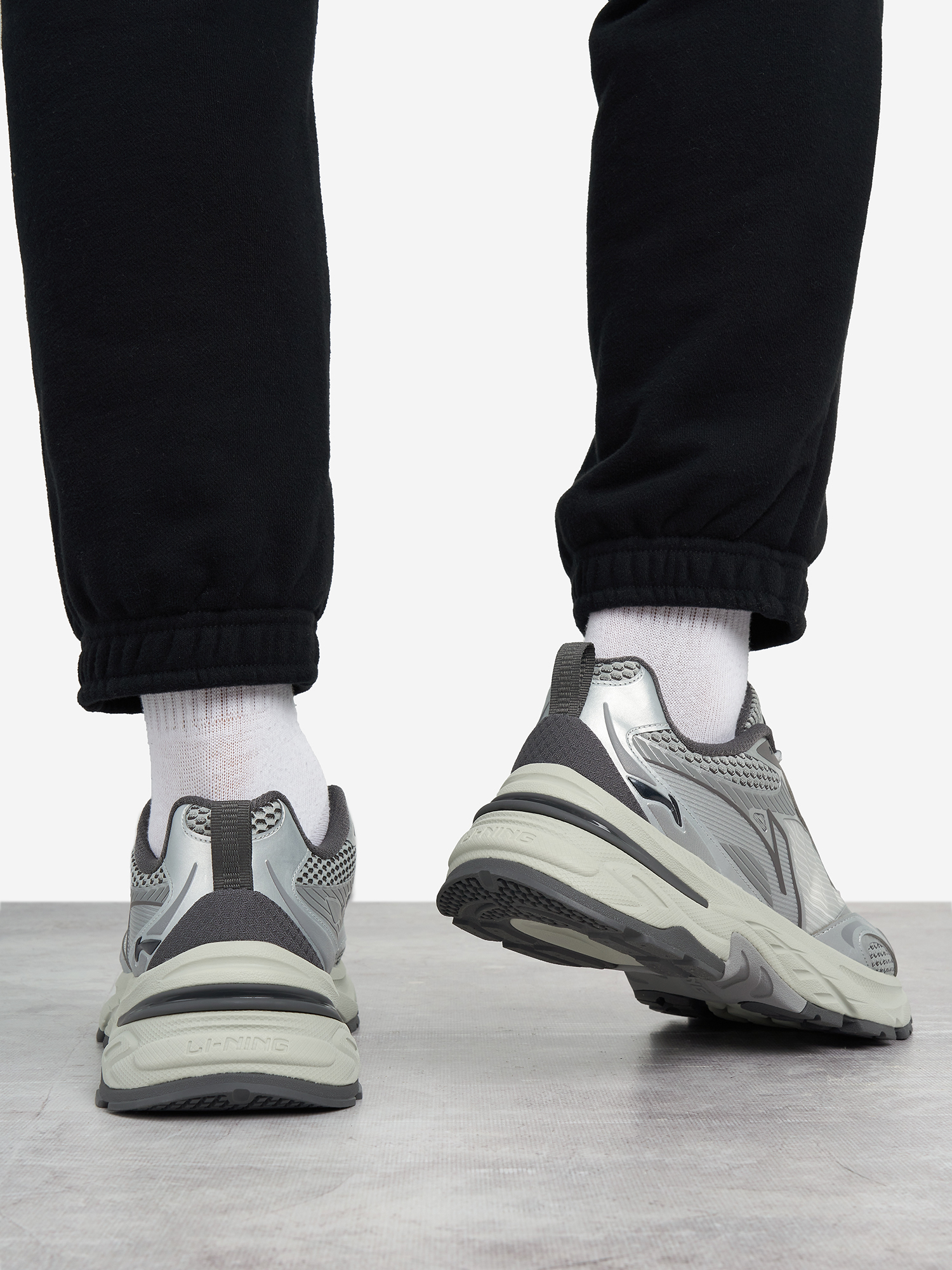 фото Кроссовки мужские li-ning wind walker, серый