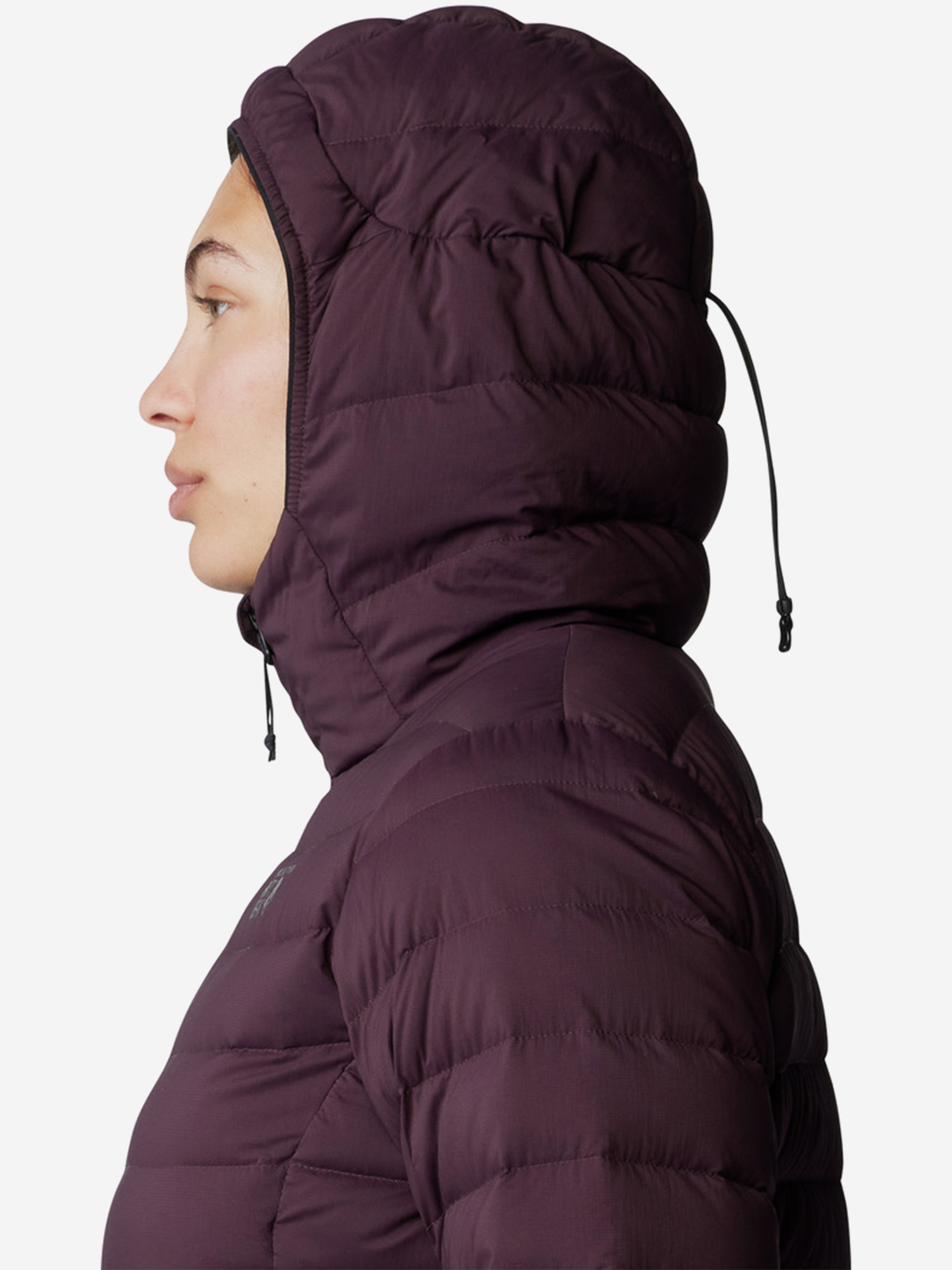 фото Пуховик женский mountain hardwear deloro, фиолетовый