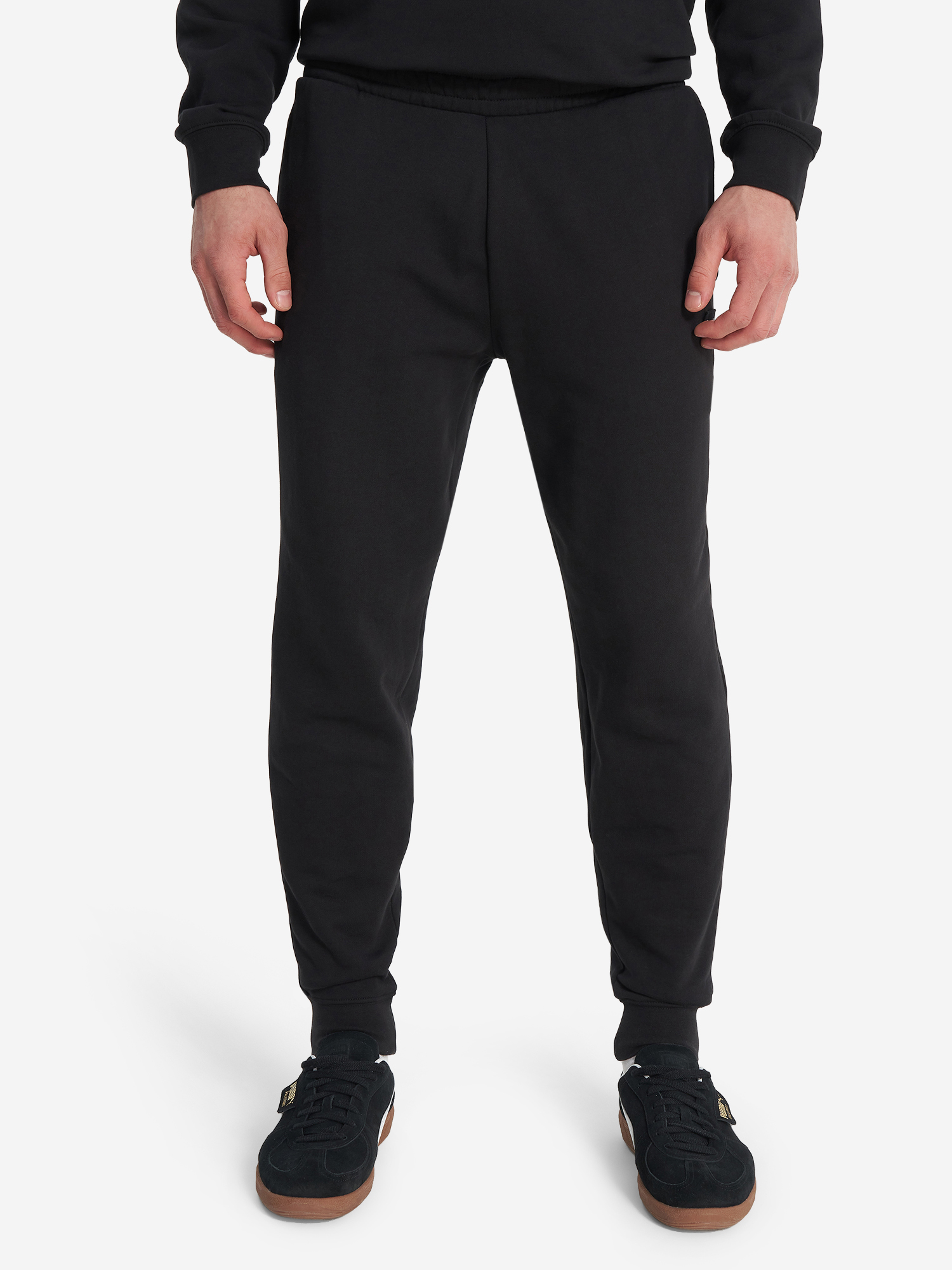 фото Брюки флисовые мужские puma ess elevated, черный