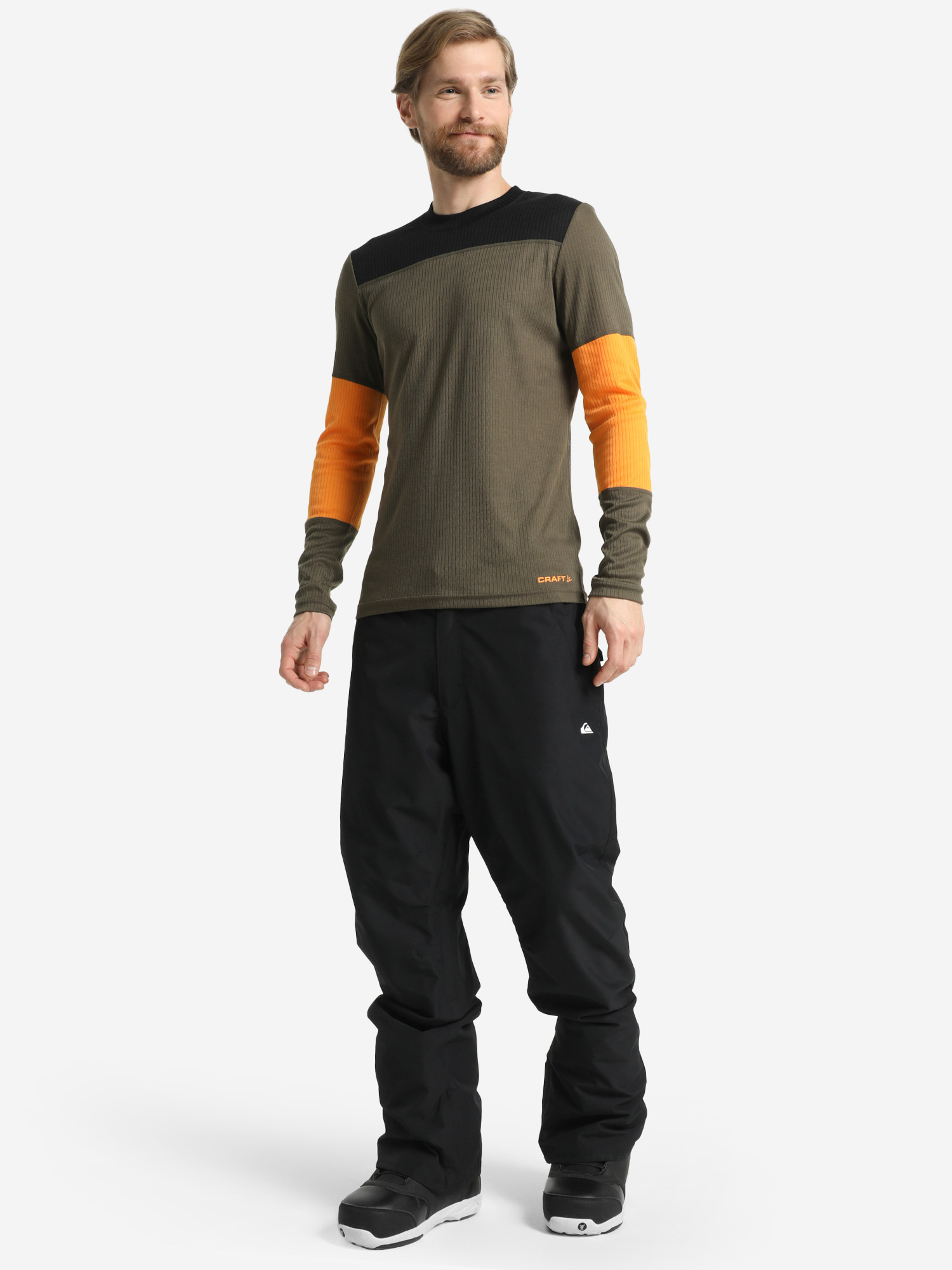 фото Брюки утепленные мужские quiksilver estate, черный