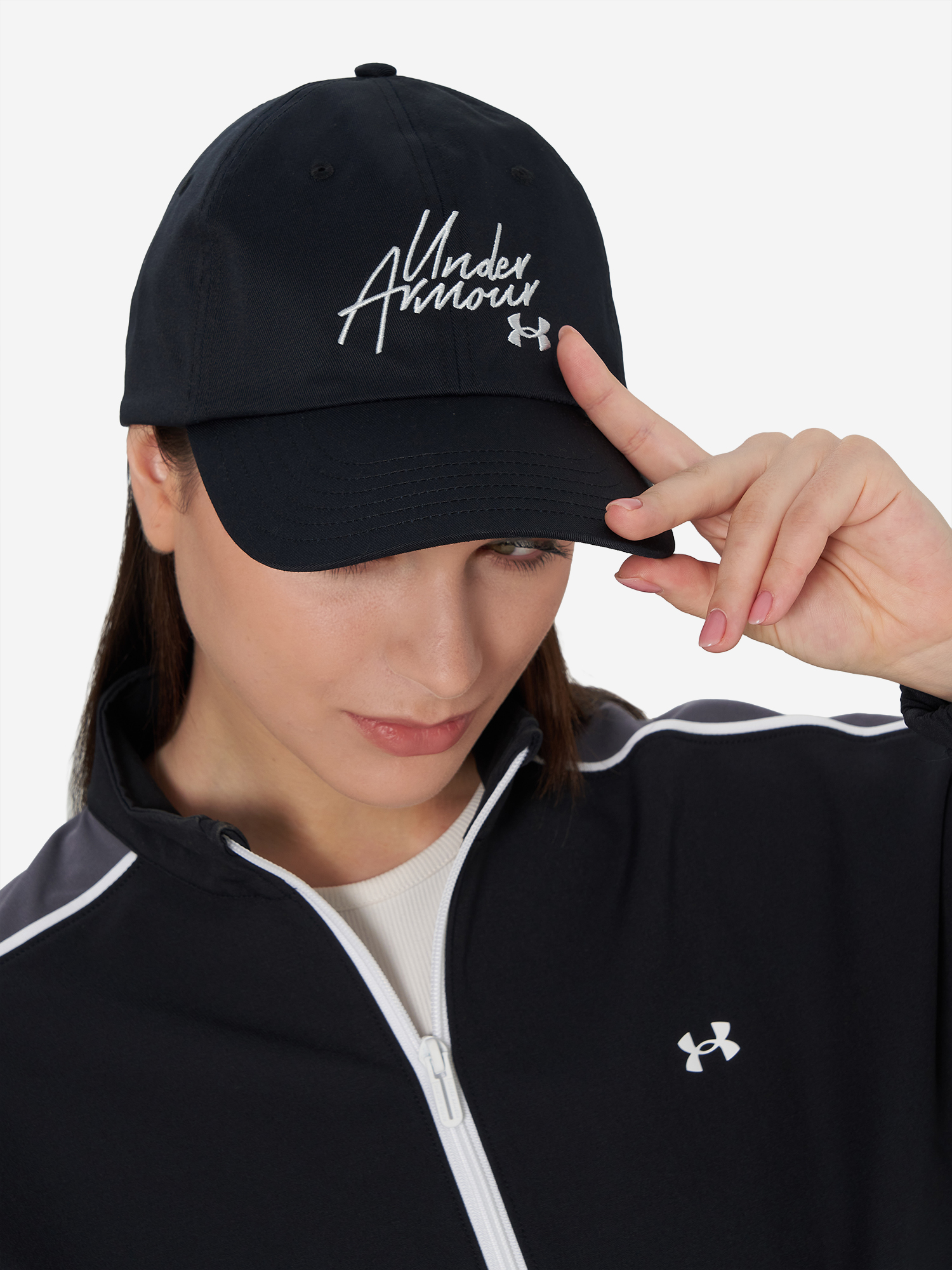 фото Бейсболка женская under armour sportstyle, черный