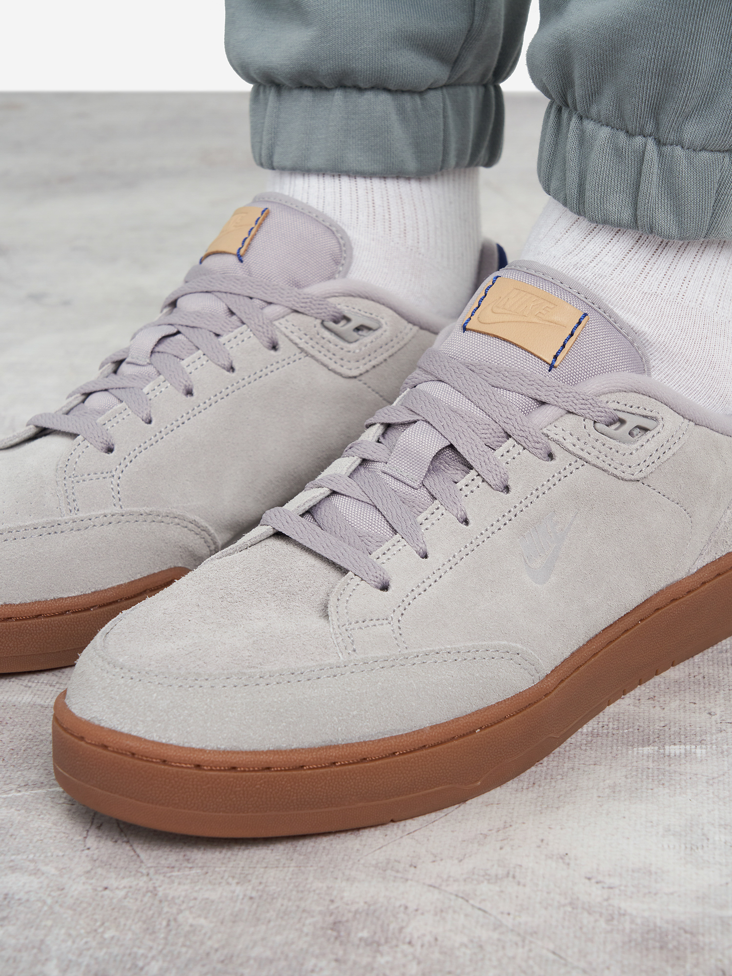 фото Кеды мужские nike grandstand ii suede, серый