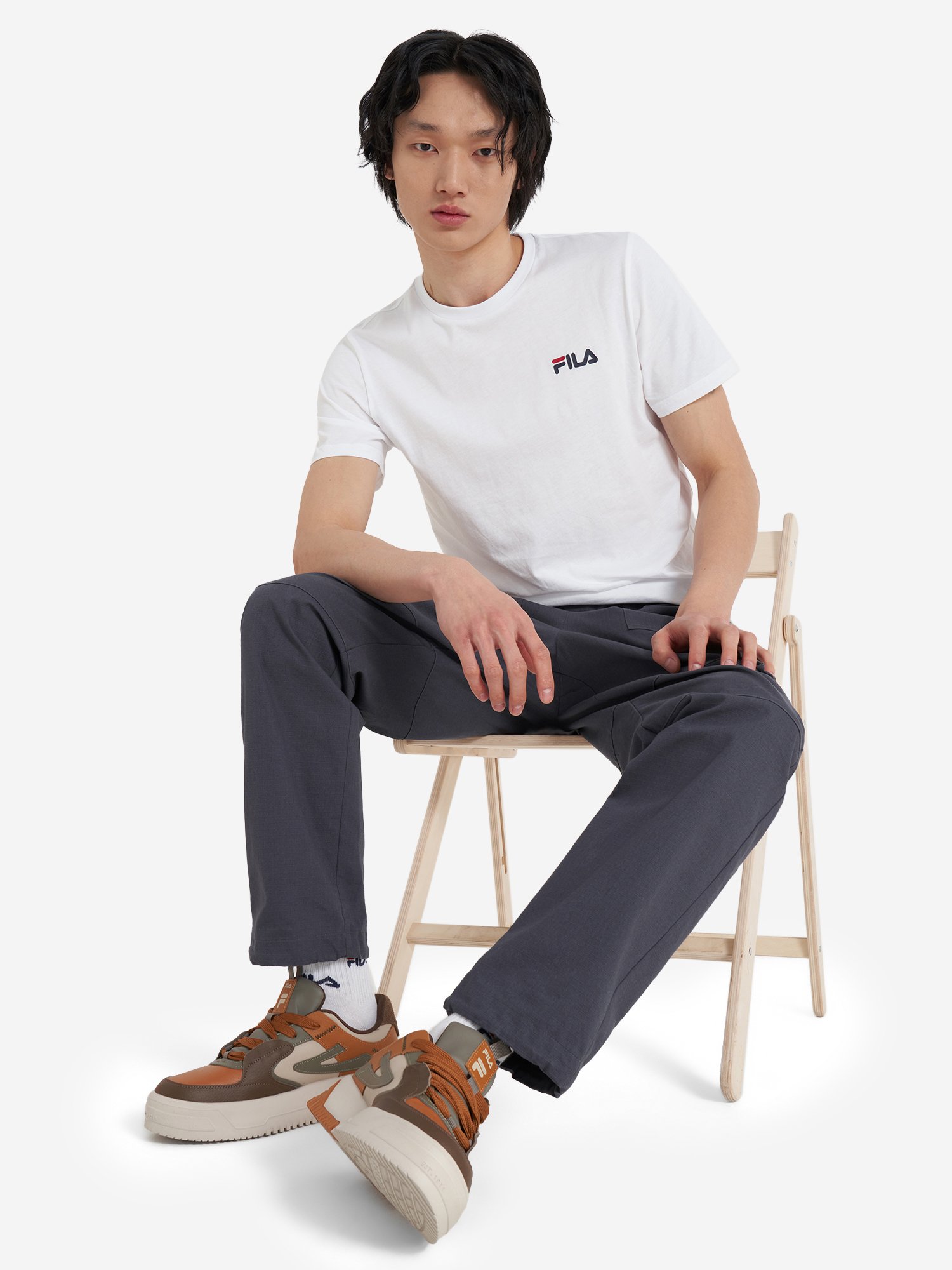 фото Футболка мужская fila essentials, белый