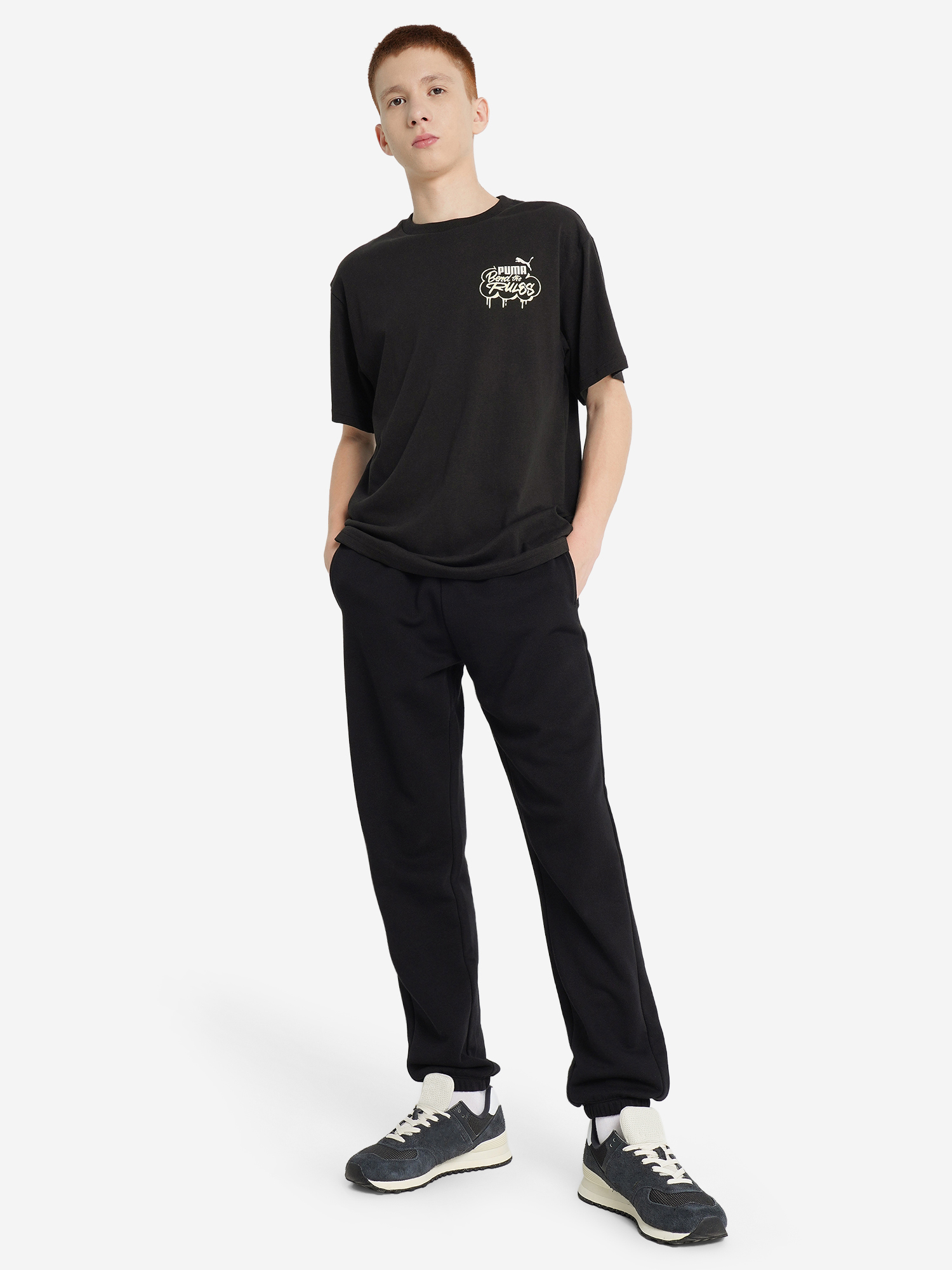 фото Футболка для мальчиков puma mid90 s graphic, черный
