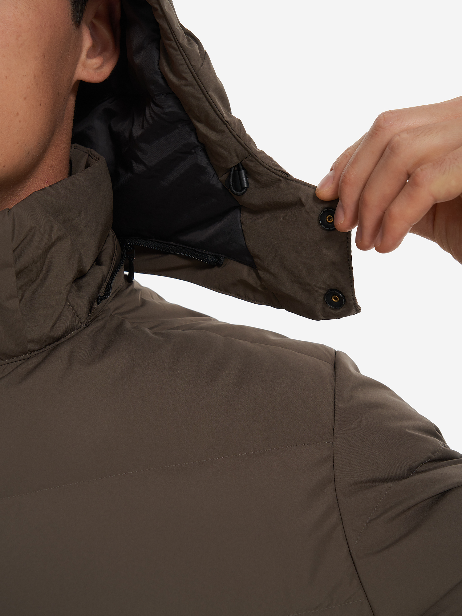 фото Пуховик мужской jack wolfskin colonius, коричневый