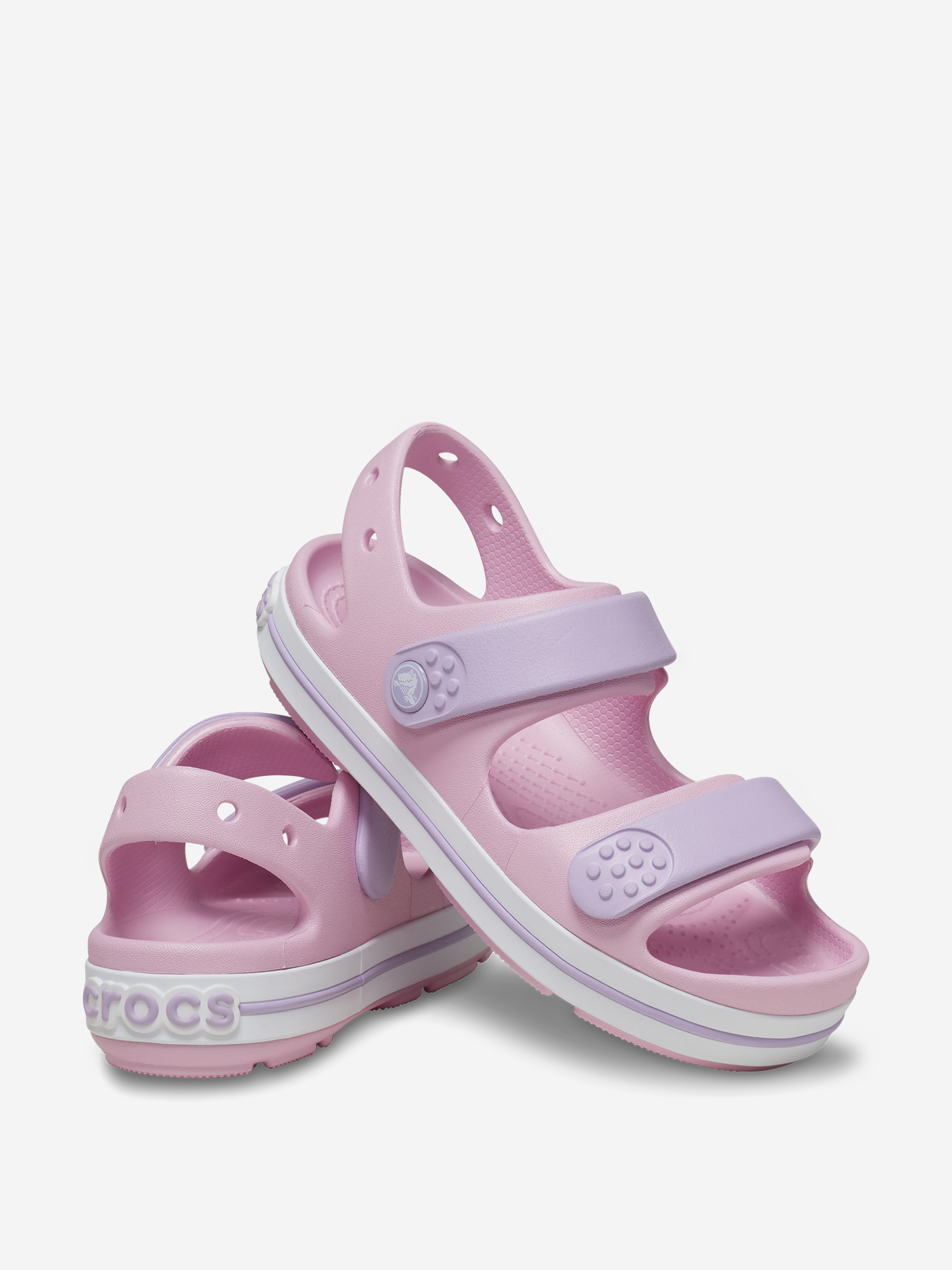 фото Сандалии для девочек crocs crocband cruiser sandal t, розовый