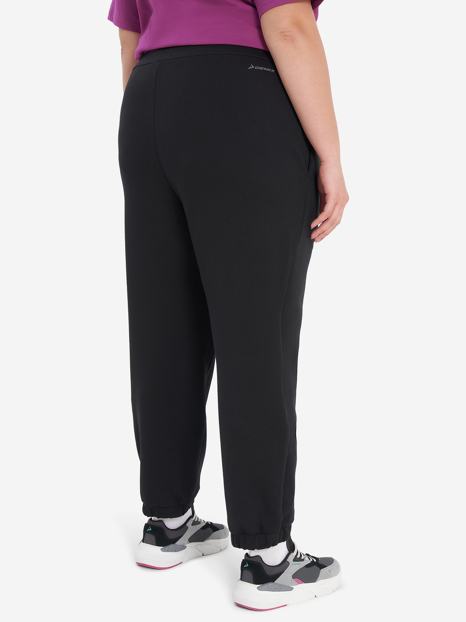 фото Брюки женские оверсайз demix, plus size, черный