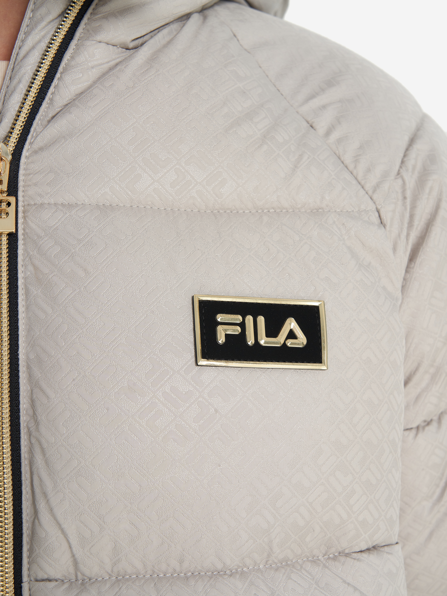фото Пуховик для девочек fila, серый