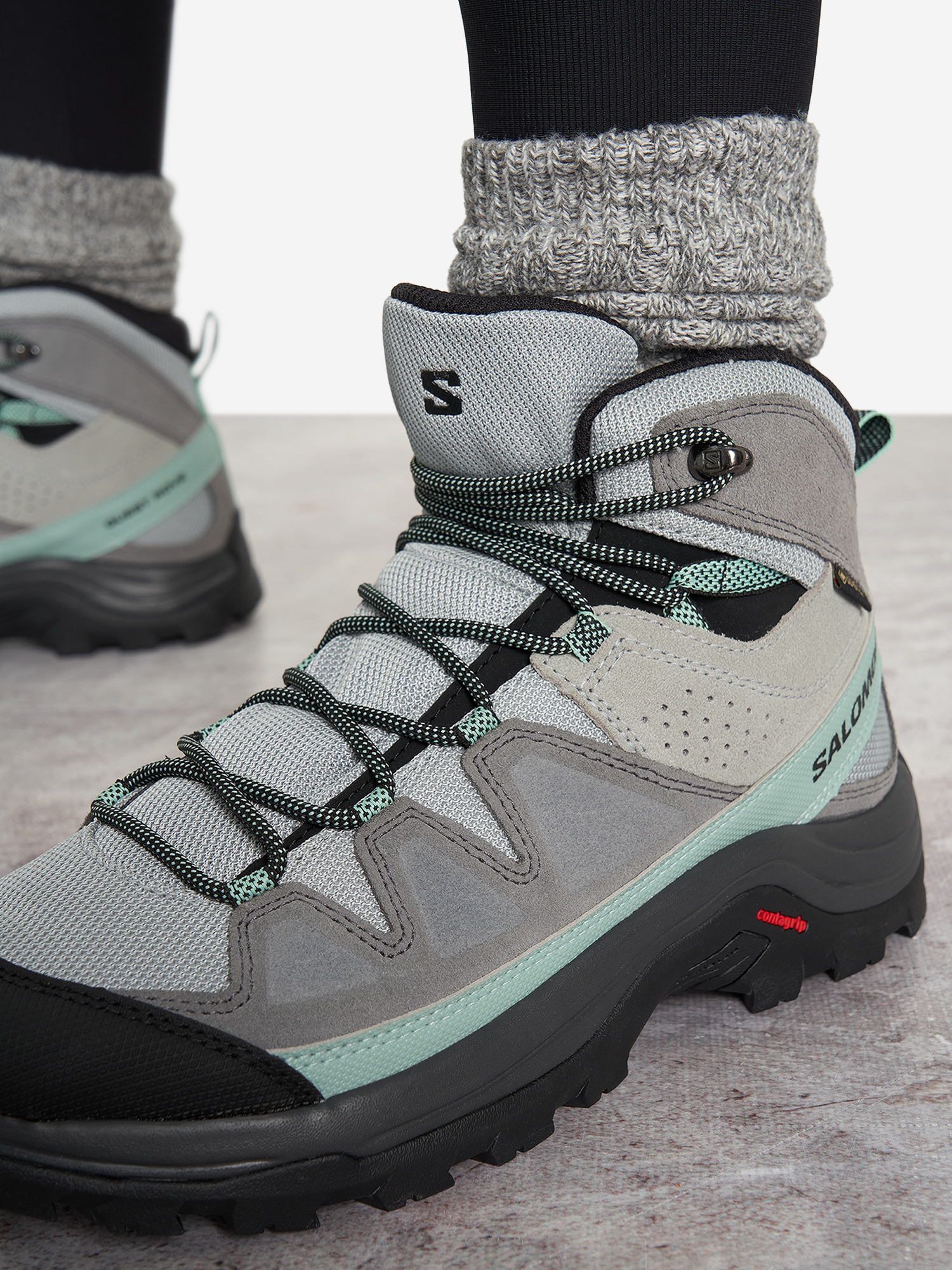 фото Ботинки женские salomon quest rove gtx, серый