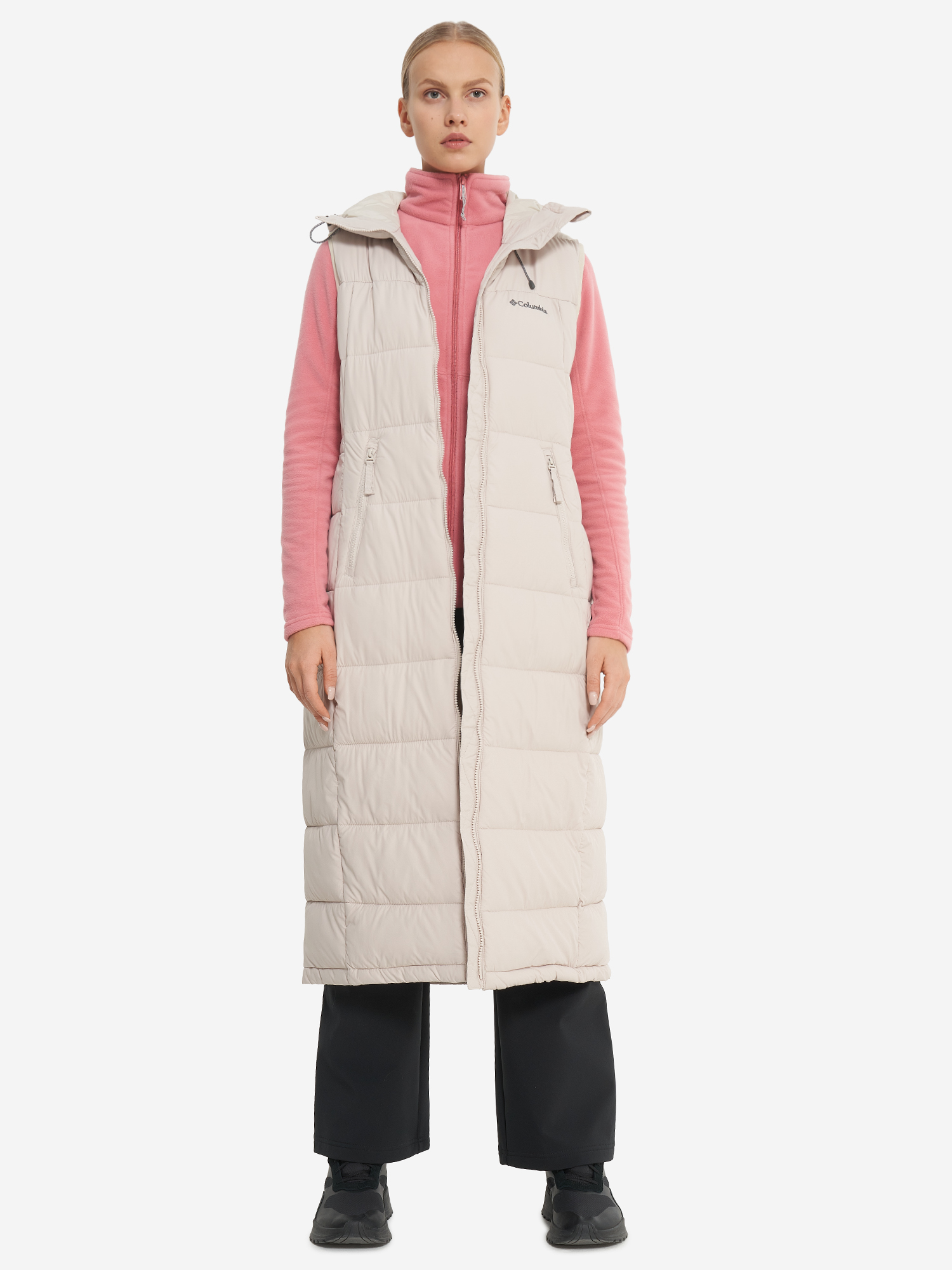 фото Жилет утепленный женский columbia pike lake long vest, бежевый