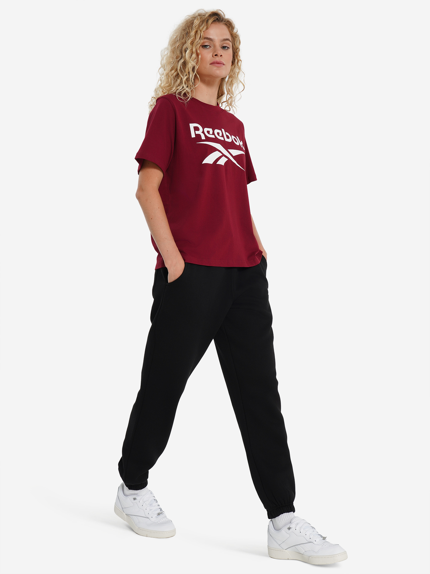 фото Футболка женская reebok nova, красный