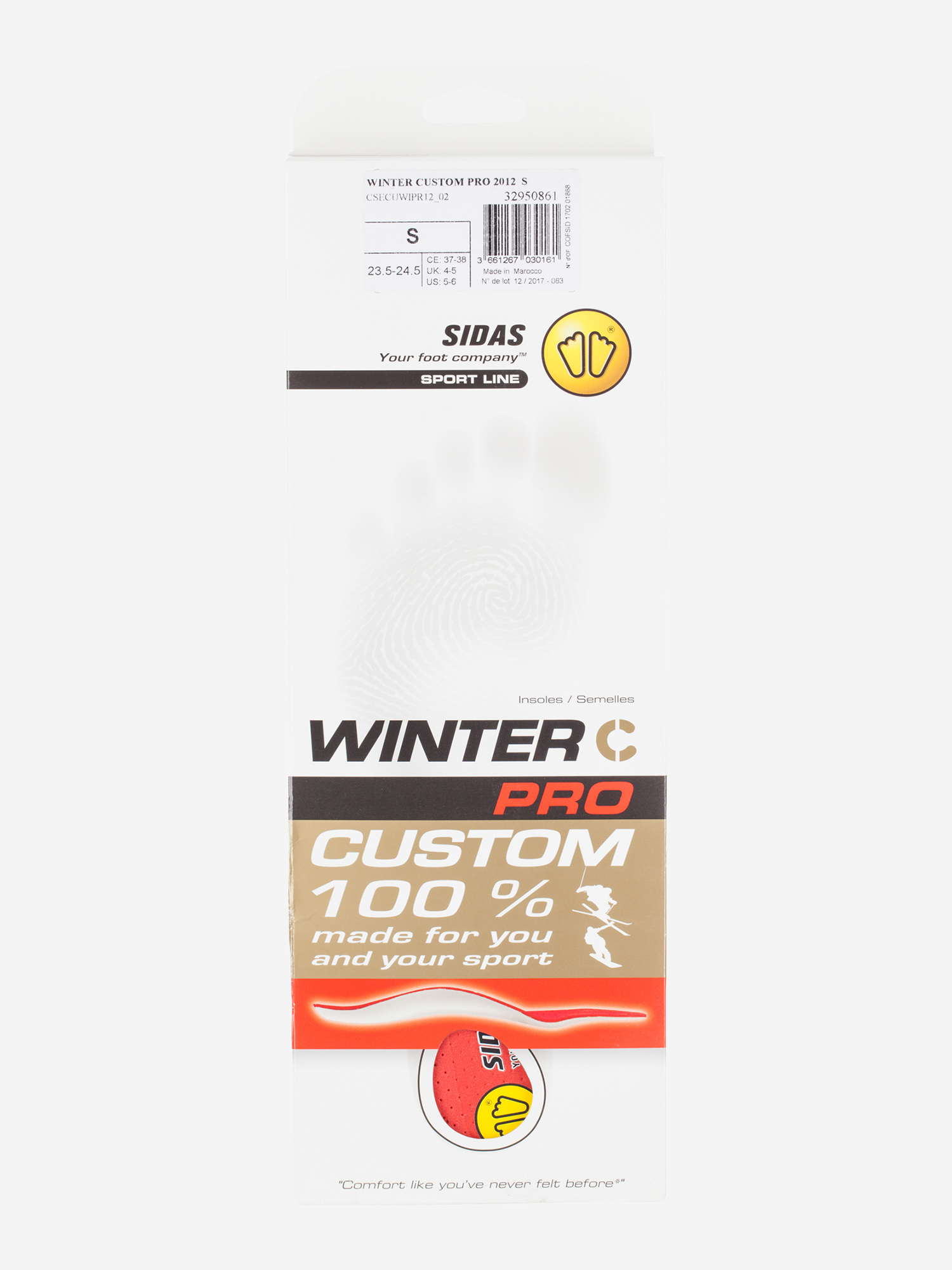 фото Стельки sidas custom winter c pro, красный