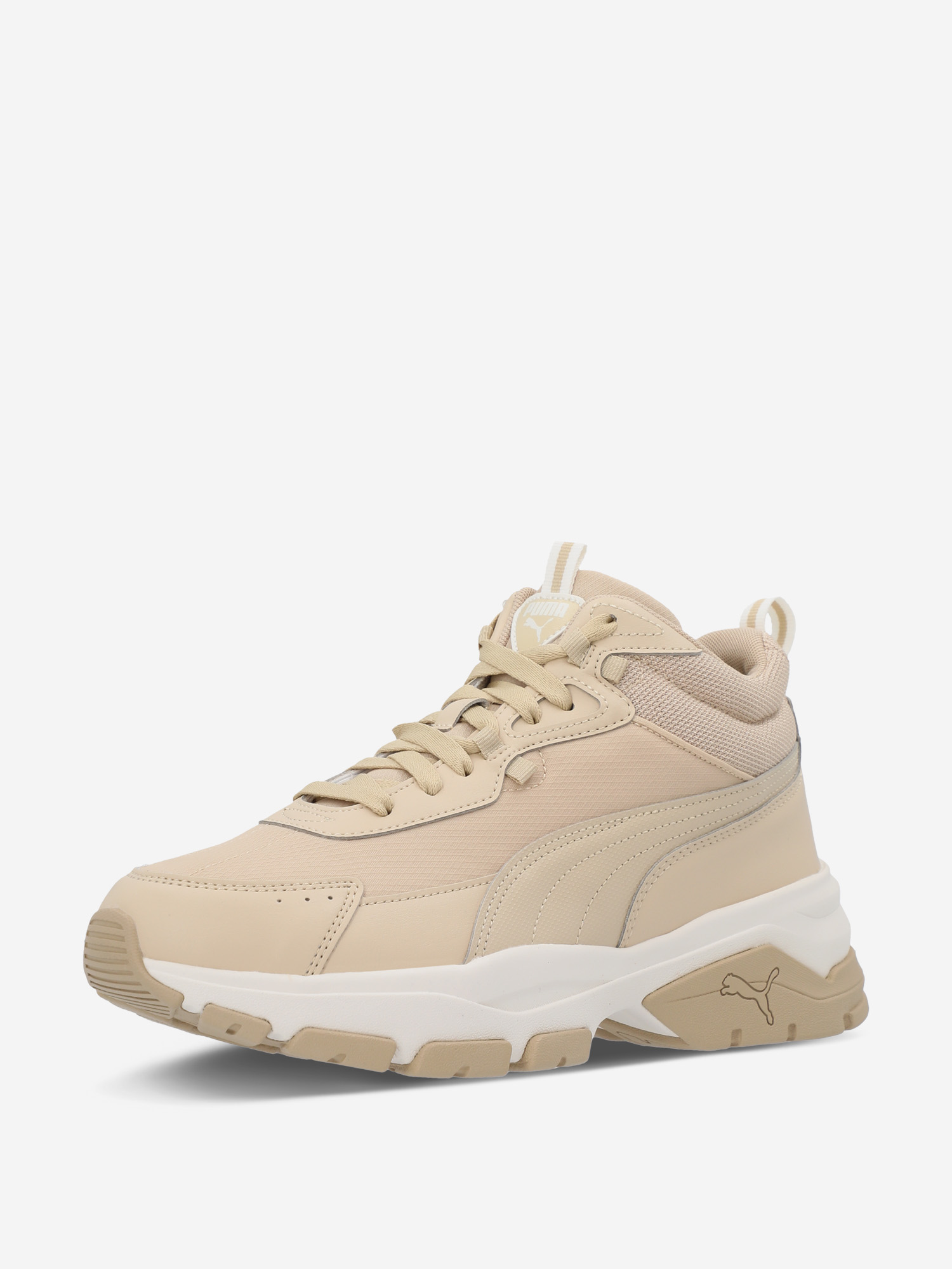 фото Кроссовки женские puma cassia via mid, бежевый