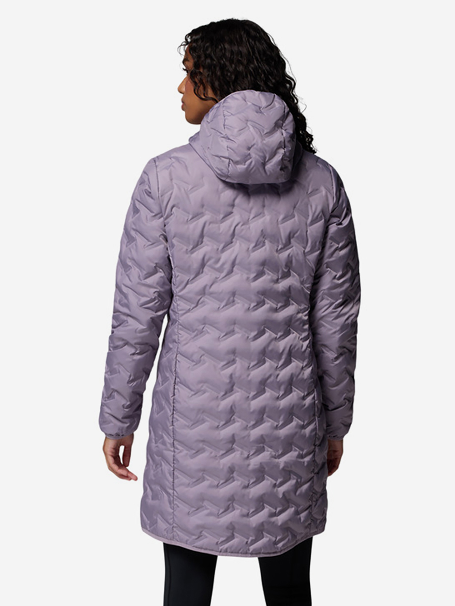 фото Пуховик женский columbia delta ridge ii long down jacket, розовый