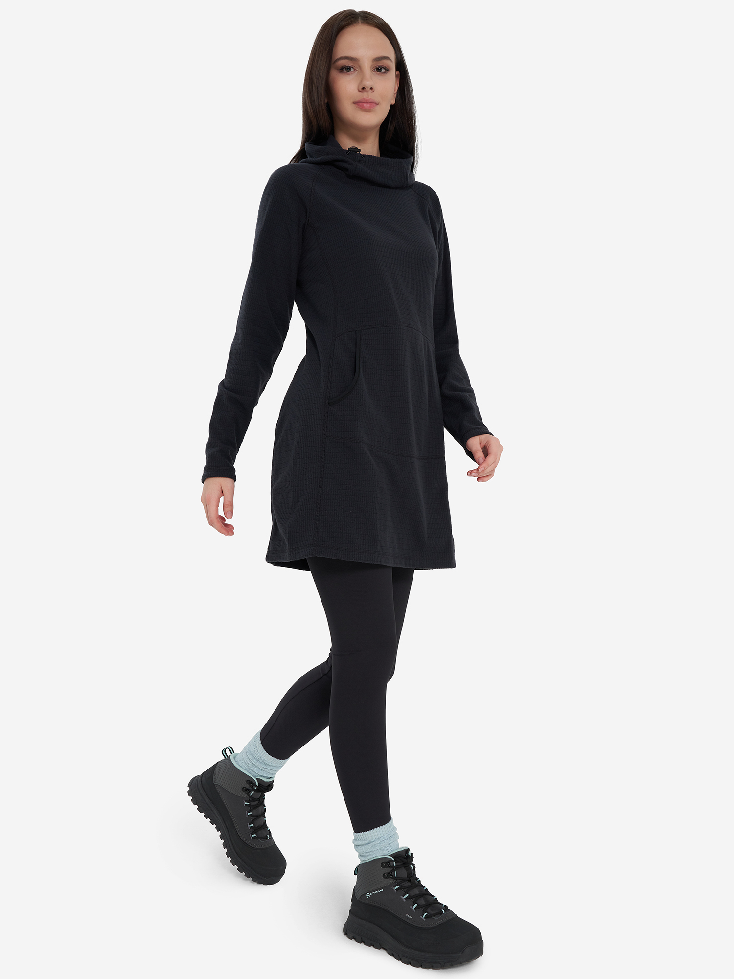 фото Платье женское mountain hardwear summit grid dress, черный